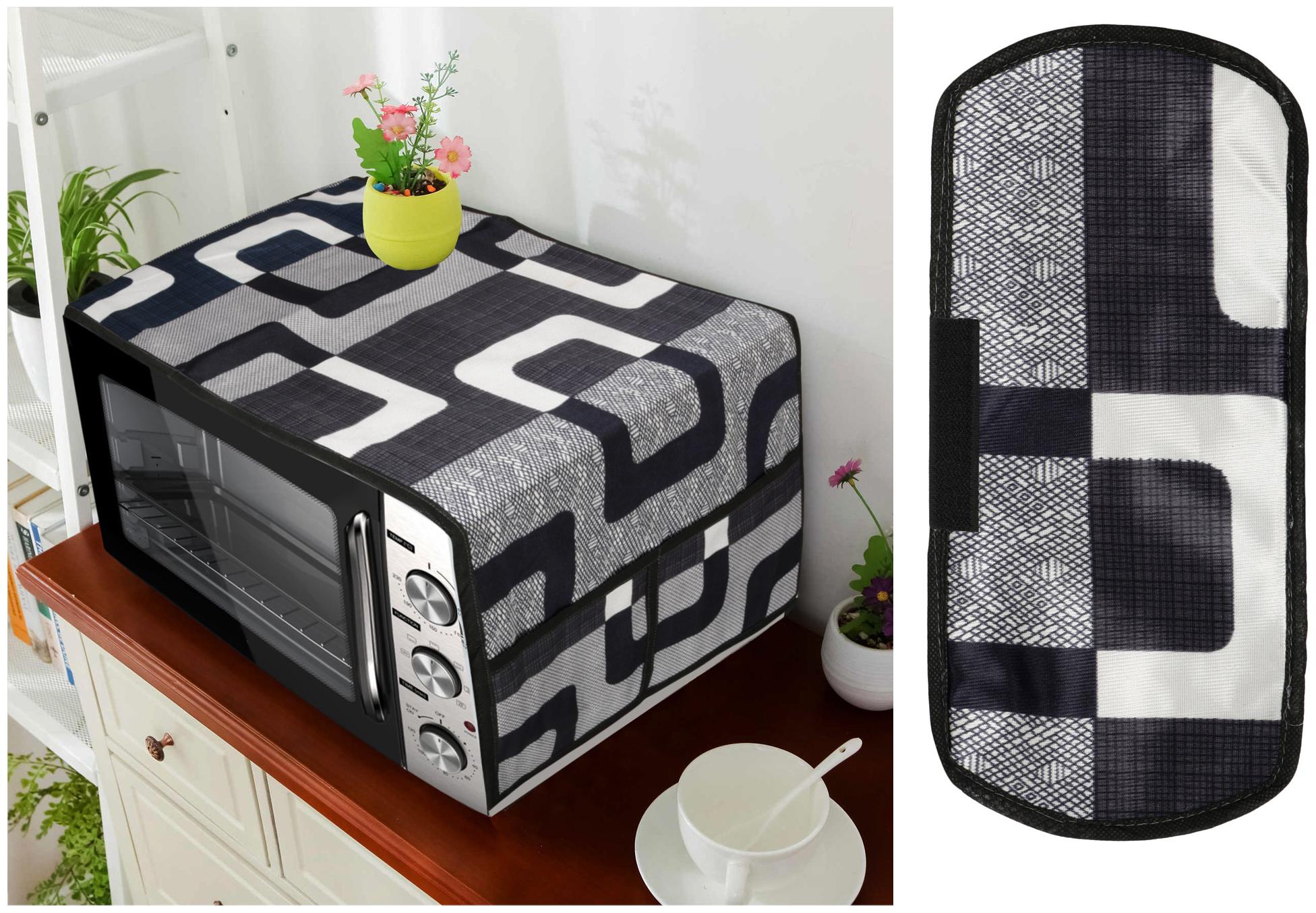 E-RetailerCombo Polyester 3-Layered Microwave-Oven Top Cover With 4 Pockets And 1 Piece of Multipurpose Handle Cover Size-36x14 Inches (Black Set of 2)
E-RetailerCombo Polyester 3-Layered Microwave-Oven Top Cover With 4 Pockets And 1 Piece of Multipurpose Handle Cover Size-36x14 Inches (Black Set of 2)