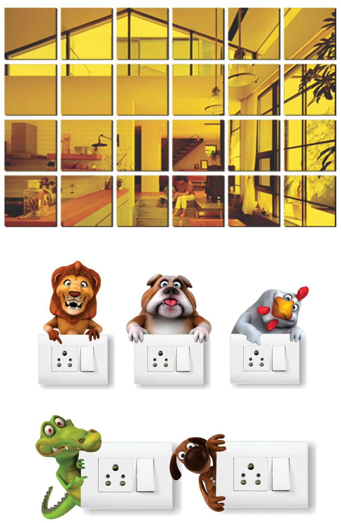 Eja Art Big Square 24 Golden Acrylic Wall And Switch Board Sticker 
Eja Art Big Square 24 Golden Acrylic Wall And Switch Board Sticker