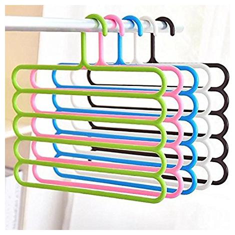 EVERBUY 5PSC Pcs Pant Hanger by Sellus - Metal S-Shape 5 Layers Magic Hanger for Wardrobe Sarees Pants Scarfs Other Clothes SET OF 5
EVERBUY 5PSC Pcs Pant Hanger by Sellus - Metal S-Shape 5 Layers Magic Hanger for Wardrobe Sarees Pants Scarfs Other Clothes SET OF 5