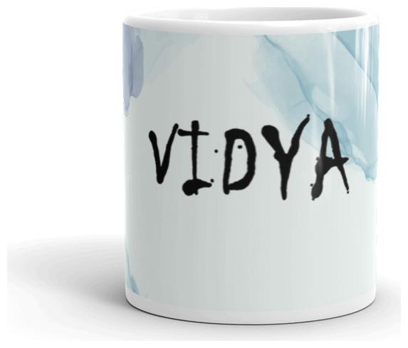Exquild Light Blue Ceramic Vidya Name Theme Microwave Safe Milk Coffee Tea Mug Beverage Mug With Handle-(350ml)
Exquild Light Blue Ceramic Vidya Name Theme Microwave Safe Milk Coffee Tea Mug Beverage Mug With Handle-(350ml)