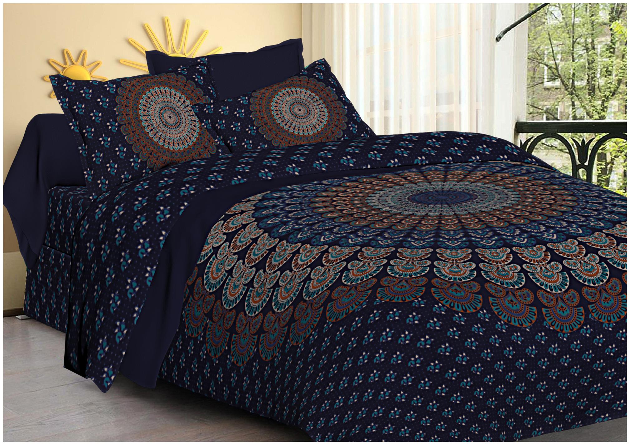 FLORENCE CRAFT Cotton Floral Double Size Bedsheet ( 1 Bedsheet With 2 Pillow Covers Multi )
FLORENCE CRAFT Cotton Floral Double Size Bedsheet ( 1 Bedsheet With 2 Pillow Covers Multi )