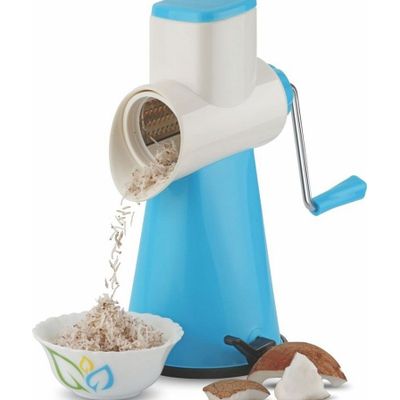 Fortune Multi-Functional 3 in 1 Vegetable Fruit Cutter Slicer Cheese Shredder Speedy Rotary Drum Grater Slicer with 3 Stainless Steel Blade (Color may vary)
Fortune Multi-Functional 3 in 1 Vegetable Fruit Cutter Slicer Cheese Shredder Speedy Rotary Drum Grater Slicer with 3 Stainless Steel Blade (Color may vary)