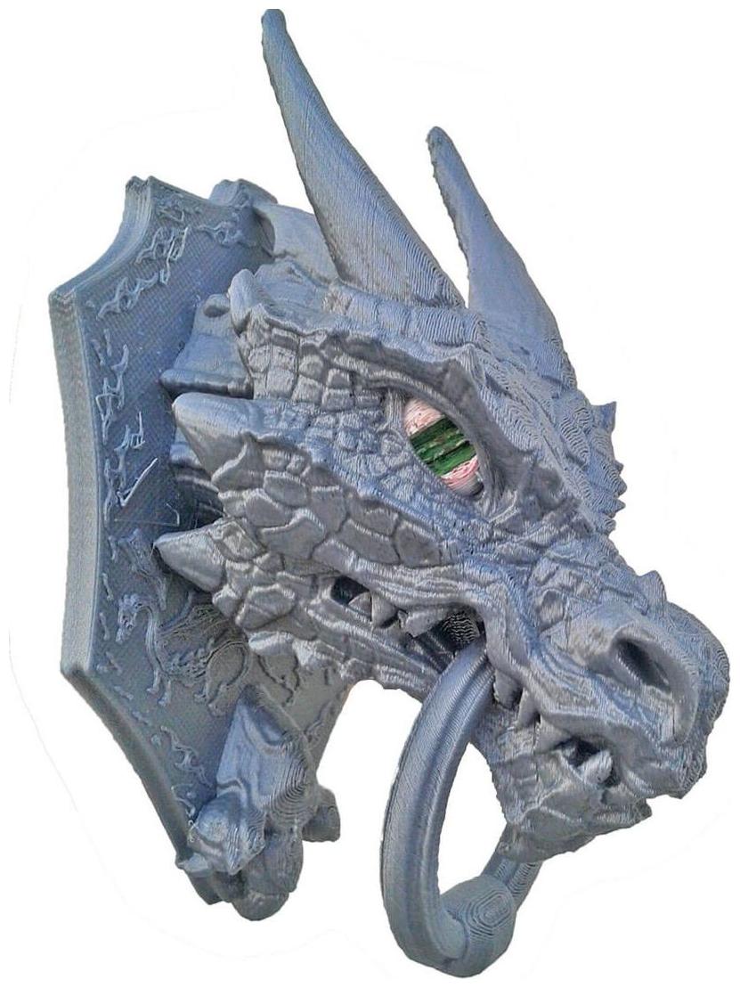 Game of Thrones dragaon head door knocker showpiece - Self sticky high detailed easy installation for door windows
Game of Thrones dragaon head door knocker showpiece - Self sticky high detailed easy installation for door windows