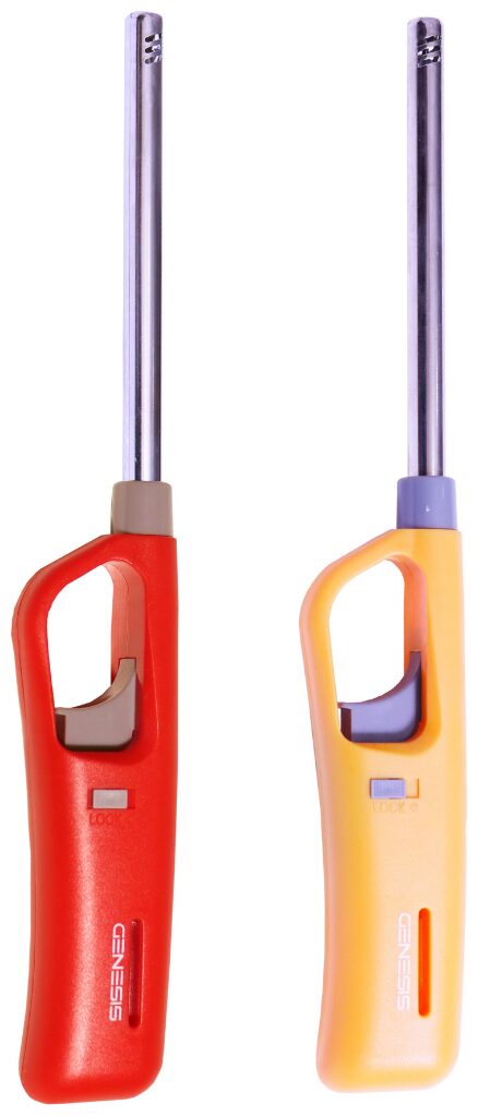 Genesis Yellow Red Multi Utility Flame Lighter With Refillable And Adjustable Flame -Set Of 2
Genesis Yellow Red Multi Utility Flame Lighter With Refillable And Adjustable Flame -Set Of 2