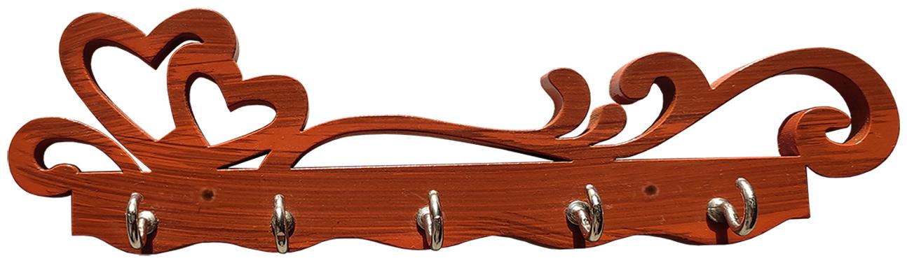 Gkart Two Heart Designer Smart Hand Made Key Stand Glossy Harvest Wood Color Wood Key Holder (5 Hooks Brown)
Gkart Two Heart Designer Smart Hand Made Key Stand Glossy Harvest Wood Color Wood Key Holder (5 Hooks Brown)