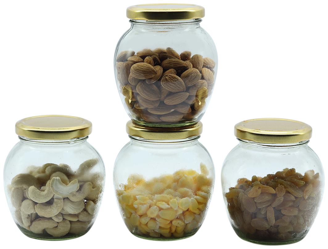 Glazzure Cute 350ml Apple Shaped Airtight Glass Jar Containers for Dry Fruits Spices Kitchen Items with Rust Proof Golden Color Caps Set of 4
Glazzure Cute 350ml Apple Shaped Airtight Glass Jar Containers for Dry Fruits Spices Kitchen Items with Rust Proof Golden Color Caps Set of 4