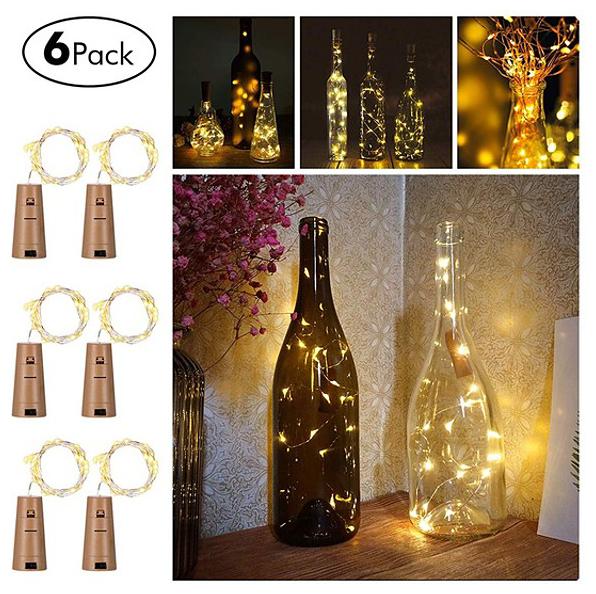 Glowtronix Wine Bottle With Cork Lights Copper 20 Led For Diy Party Table Christmas Halloween Wedding Decoration (Set Of 6)
Glowtronix Wine Bottle With Cork Lights Copper 20 Led For Diy Party Table Christmas Halloween Wedding Decoration (Set Of 6)