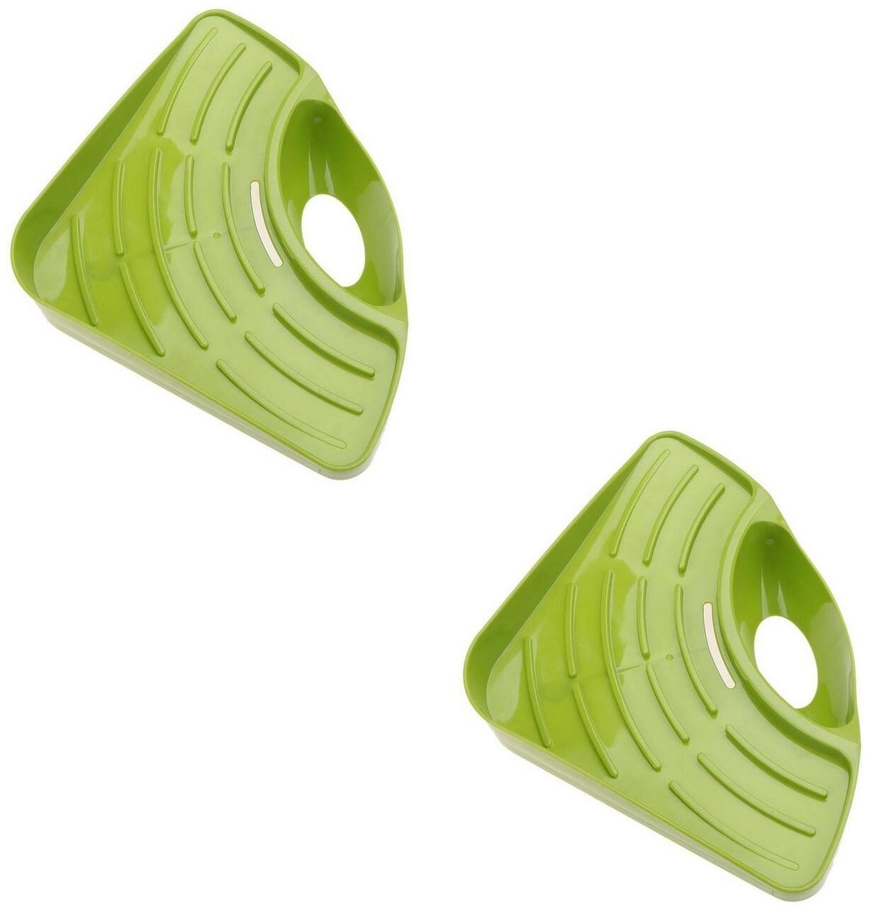 Happy2Buy Triangular Sink Corner Storage Rack Suction Cup Holder Kitchen Organizer Shelf Accessories Organizer for Dish Cloth Sponge Soap Cleaning Brush etc (Pack of 2 Green)
Happy2Buy Triangular Sink Corner Storage Rack Suction Cup Holder Kitchen Organizer Shelf Accessories Organizer for Dish Cloth Sponge Soap Cleaning Brush etc (Pack of 2 Green)