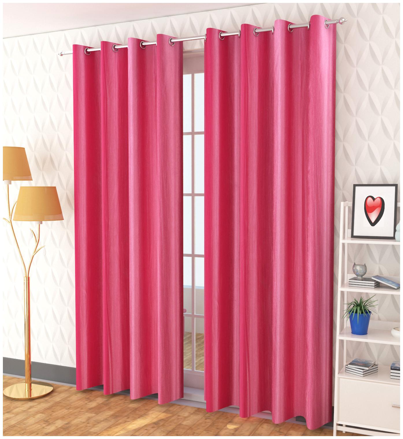 HOMA DORN Polyester Window Blackout Pink Regular Curtain ( Eyelet Closure Solid )
HOMA DORN Polyester Window Blackout Pink Regular Curtain ( Eyelet Closure Solid )