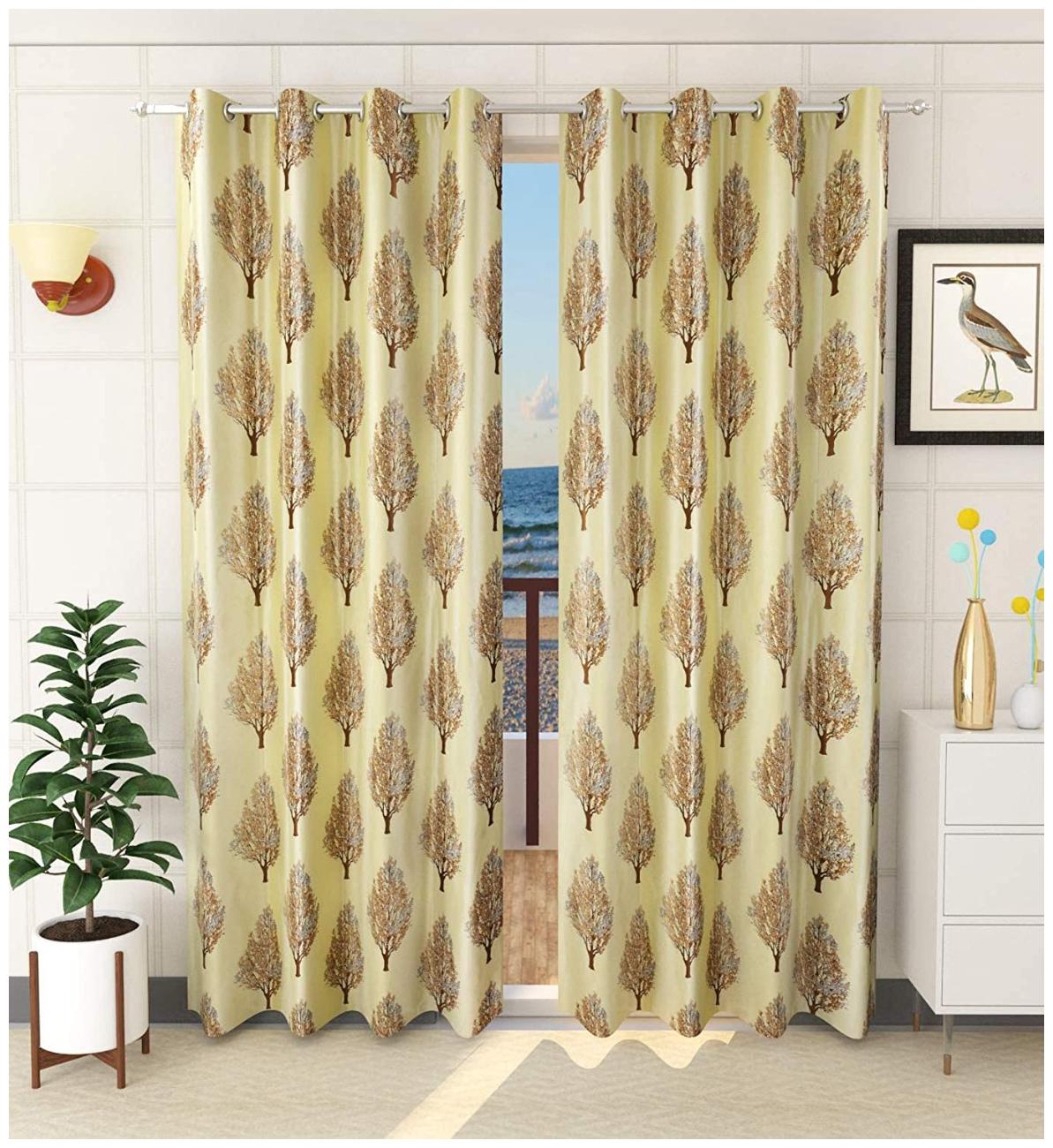 HOMECRUST Polyester Window Blackout Brown Regular Curtain ( Eyelet Closure Floral )
HOMECRUST Polyester Window Blackout Brown Regular Curtain ( Eyelet Closure Floral )