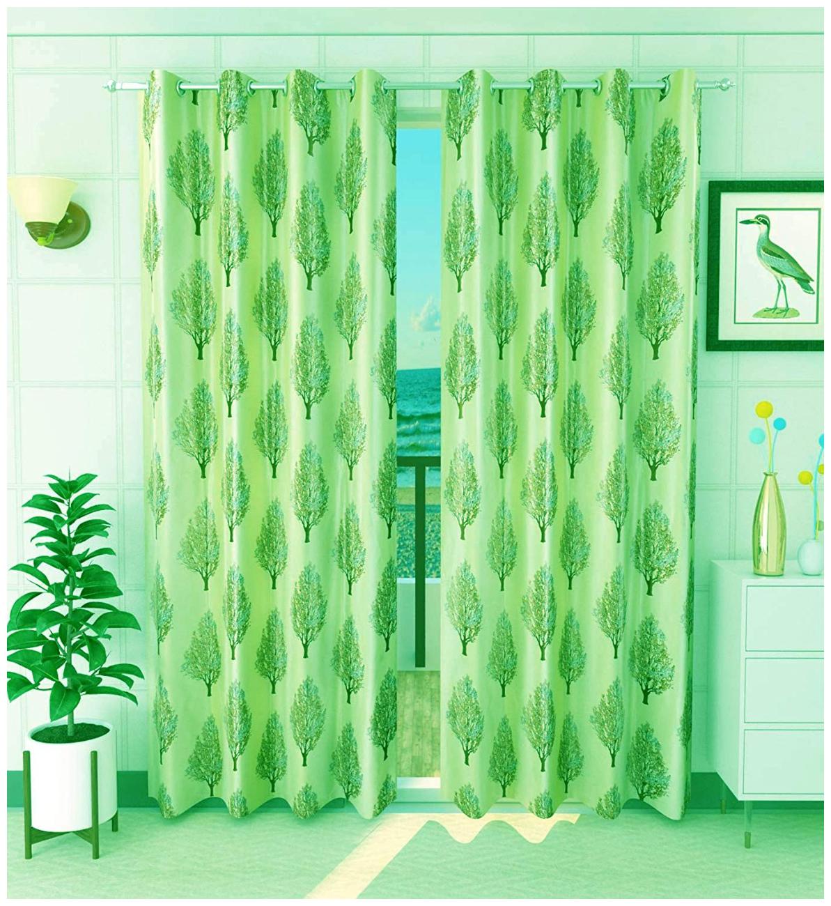 HOMECRUST Polyester Long Door Blackout Green Regular Curtain ( Eyelet Closure Floral )
HOMECRUST Polyester Long Door Blackout Green Regular Curtain ( Eyelet Closure Floral )