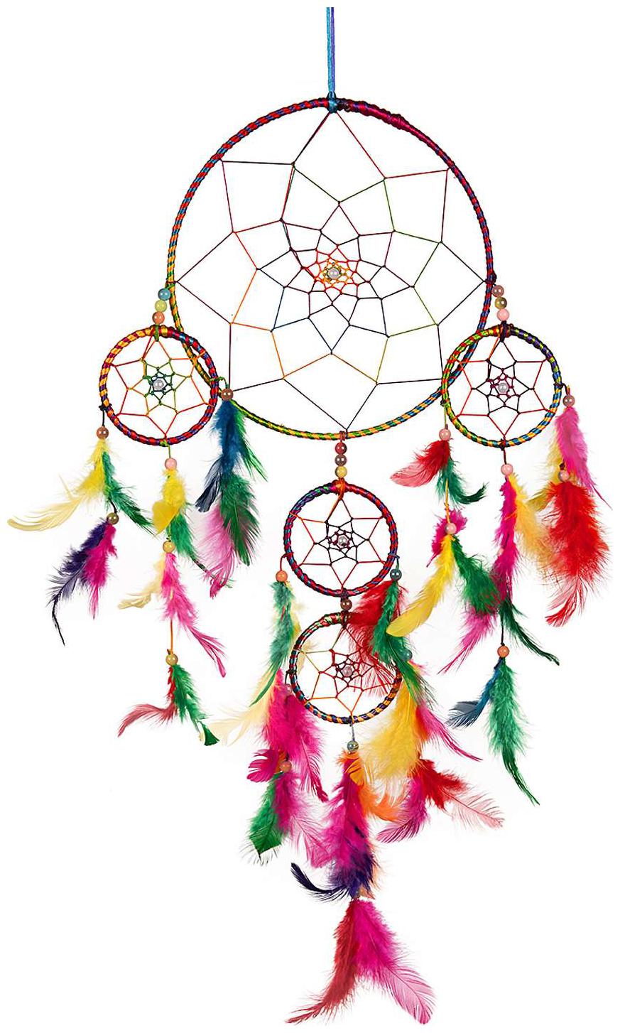 ILU Dream Catcher Wall Hanging Handmade Beaded 1 Big and 4 Small Circular Net with Feather Decoration Ornaments Size 21cm Diameter Multicolor
ILU Dream Catcher Wall Hanging Handmade Beaded 1 Big and 4 Small Circular Net with Feather Decoration Ornaments Size 21cm Diameter Multicolor