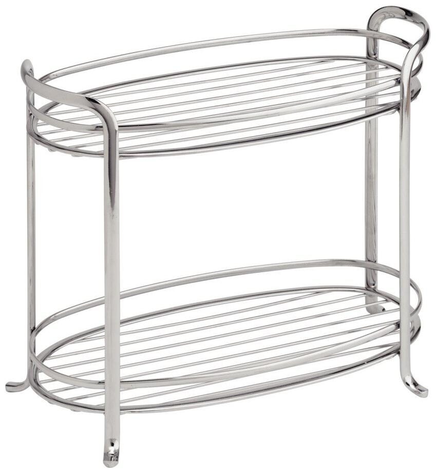 InterDesign Axis Free Standing Bathroom Vanity Storage Shelf for Towels Soap Accessories - 2 Tiers Chrome
InterDesign Axis Free Standing Bathroom Vanity Storage Shelf for Towels Soap Accessories - 2 Tiers Chrome