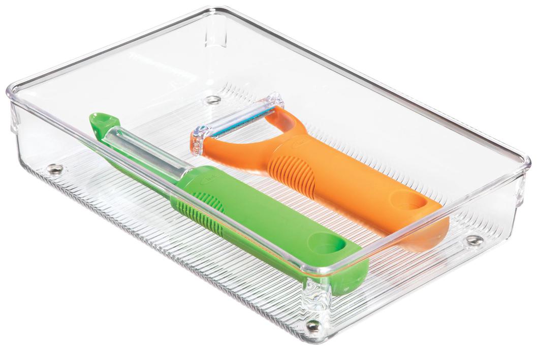 InterDesign Linus Non-Slip Multipurpose Plastic Drawer Organizer for Cutlery Cosmetics Clear - pack of 2
InterDesign Linus Non-Slip Multipurpose Plastic Drawer Organizer for Cutlery Cosmetics Clear - pack of 2