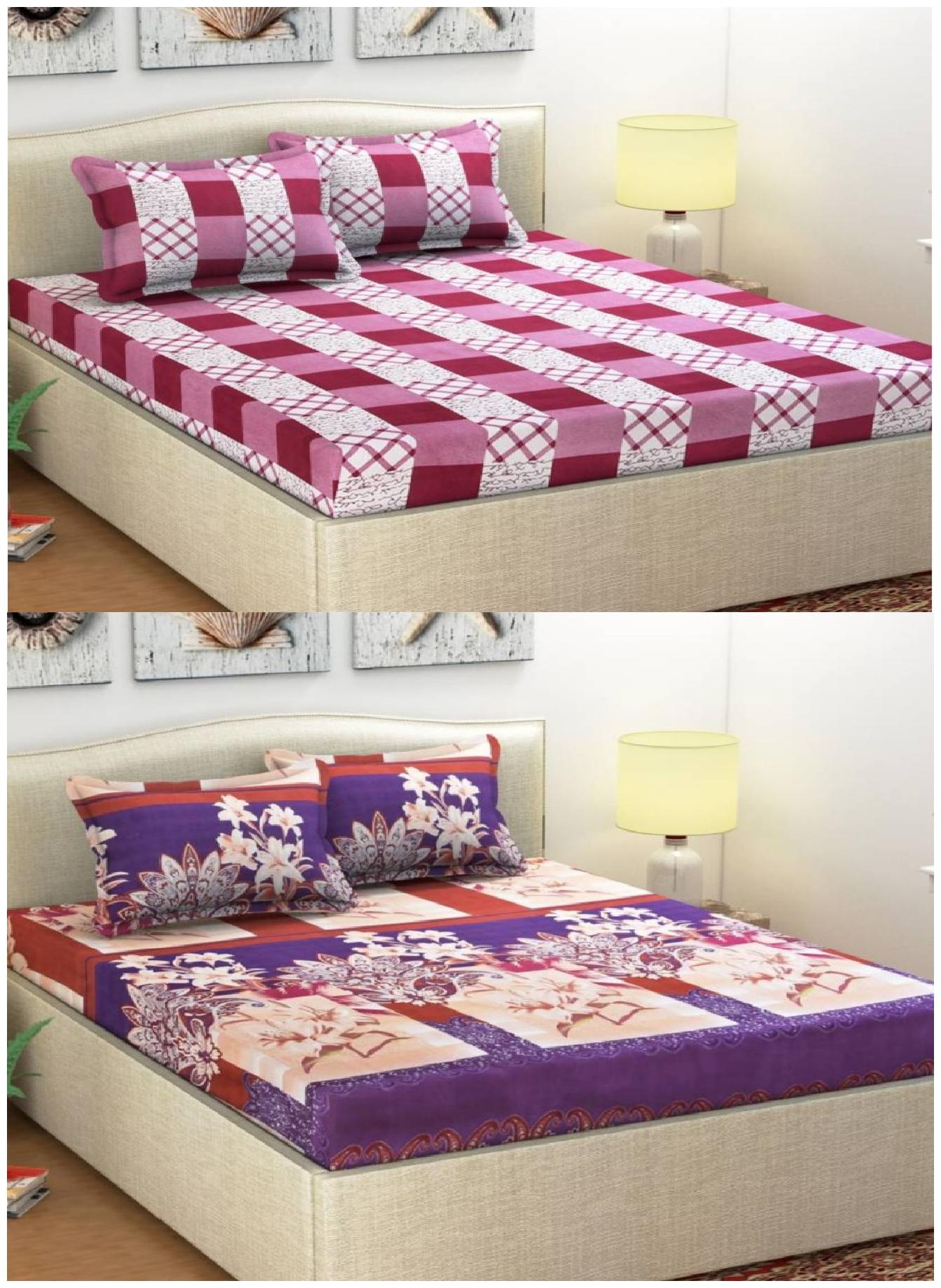 Italian Fab Microfiber 3D Printed Double Size Bedsheet 144 TC ( 2 Bedsheet With 4 Pillow Covers Multi )
Italian Fab Microfiber 3D Printed Double Size Bedsheet 144 TC ( 2 Bedsheet With 4 Pillow Covers Multi )