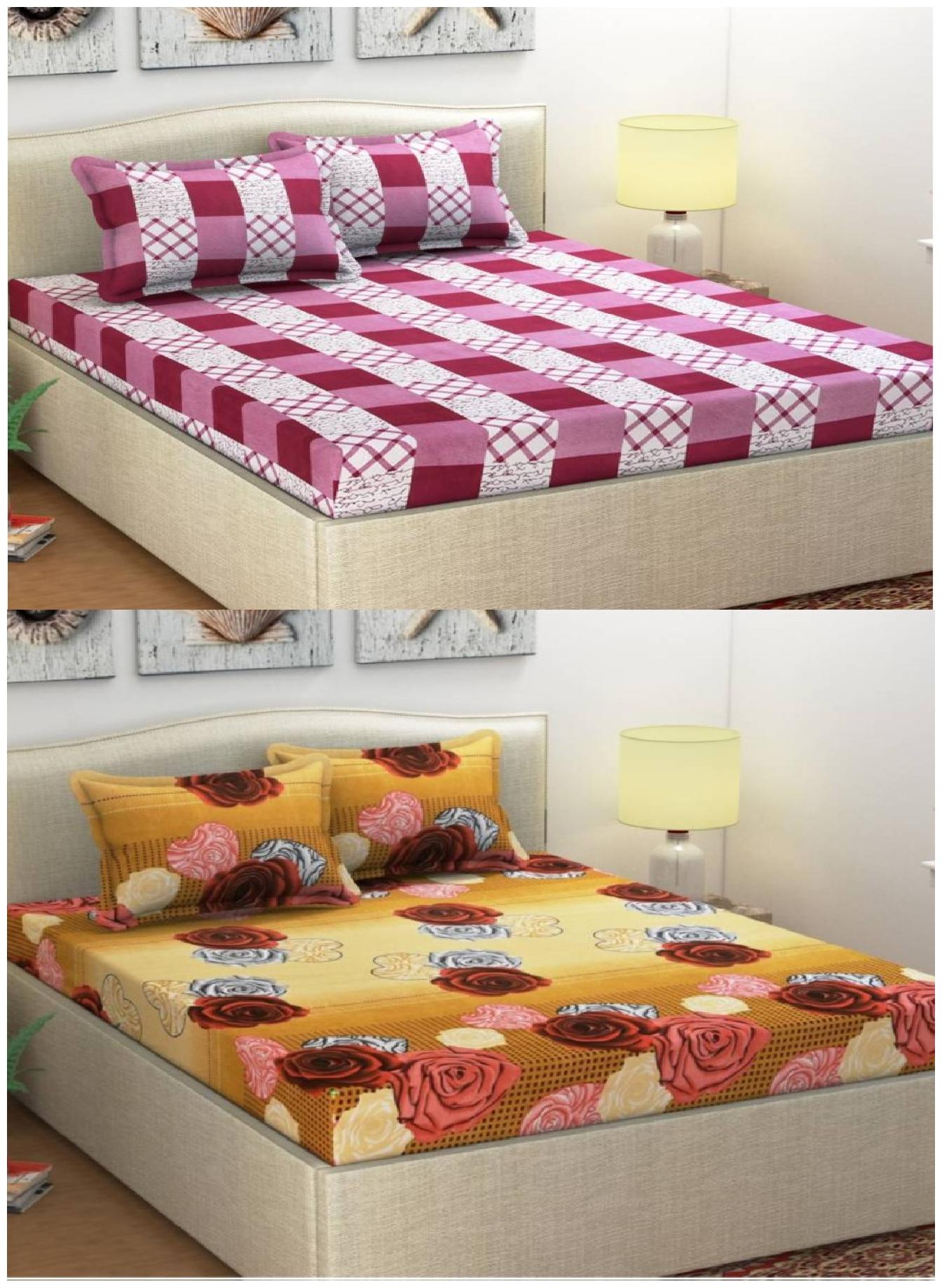 Italian Fab Microfiber 3D Printed Double Size Bedsheet 144 TC ( 2 Bedsheet With 4 Pillow Covers Multi )
Italian Fab Microfiber 3D Printed Double Size Bedsheet 144 TC ( 2 Bedsheet With 4 Pillow Covers Multi )