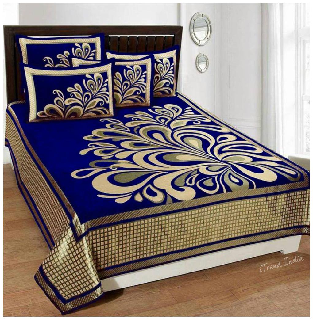 Itrend India Velvet Printed Queen Size Bedsheet ( 1 Bedsheet With 2 Pillow Covers Blue )
Itrend India Velvet Printed Queen Size Bedsheet ( 1 Bedsheet With 2 Pillow Covers Blue )