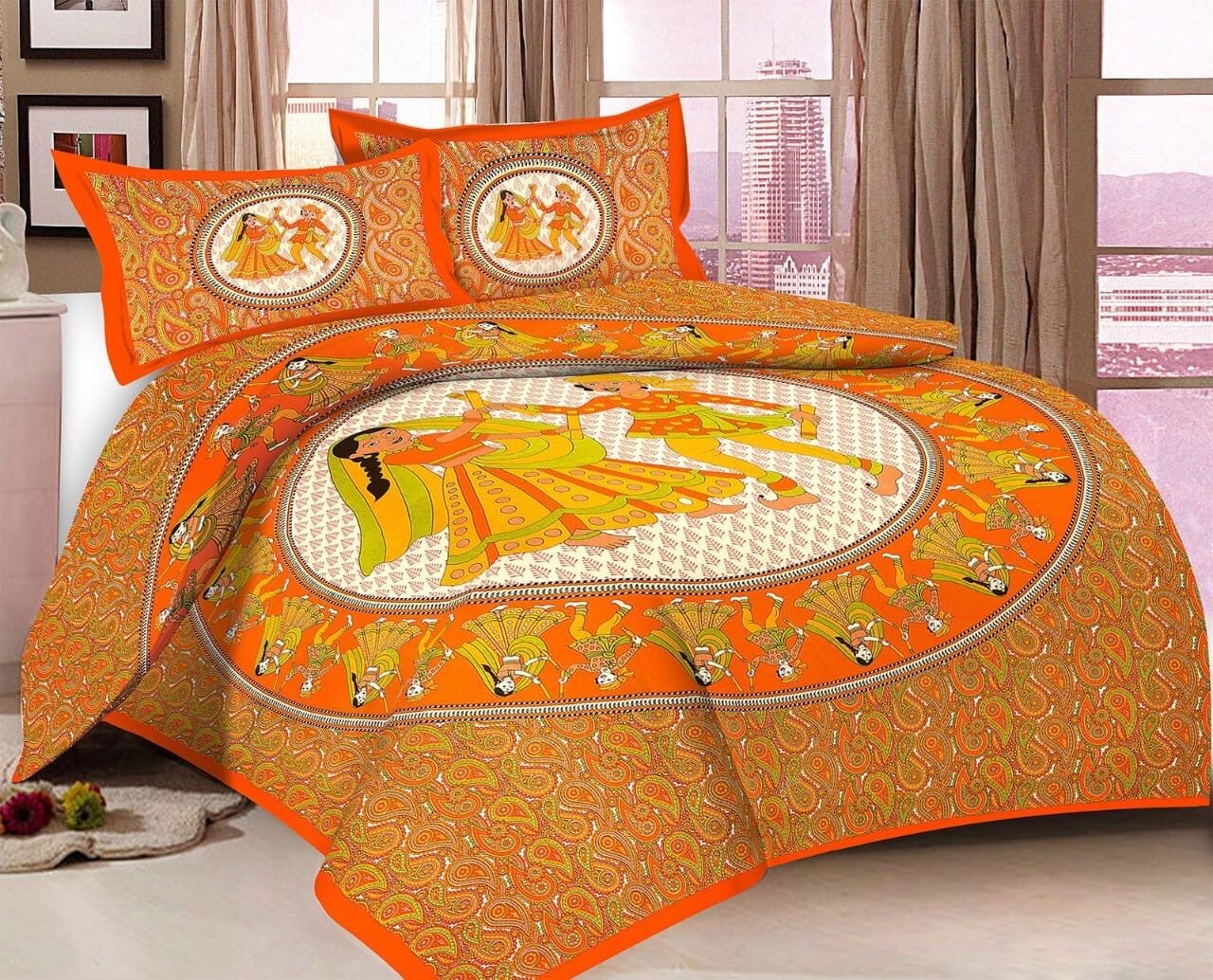 JARS Collections Cotton Printed Double Size Bedsheet 160 TC ( 1 Bedsheet With 2 Pillow Covers Multi )
JARS Collections Cotton Printed Double Size Bedsheet 160 TC ( 1 Bedsheet With 2 Pillow Covers Multi )