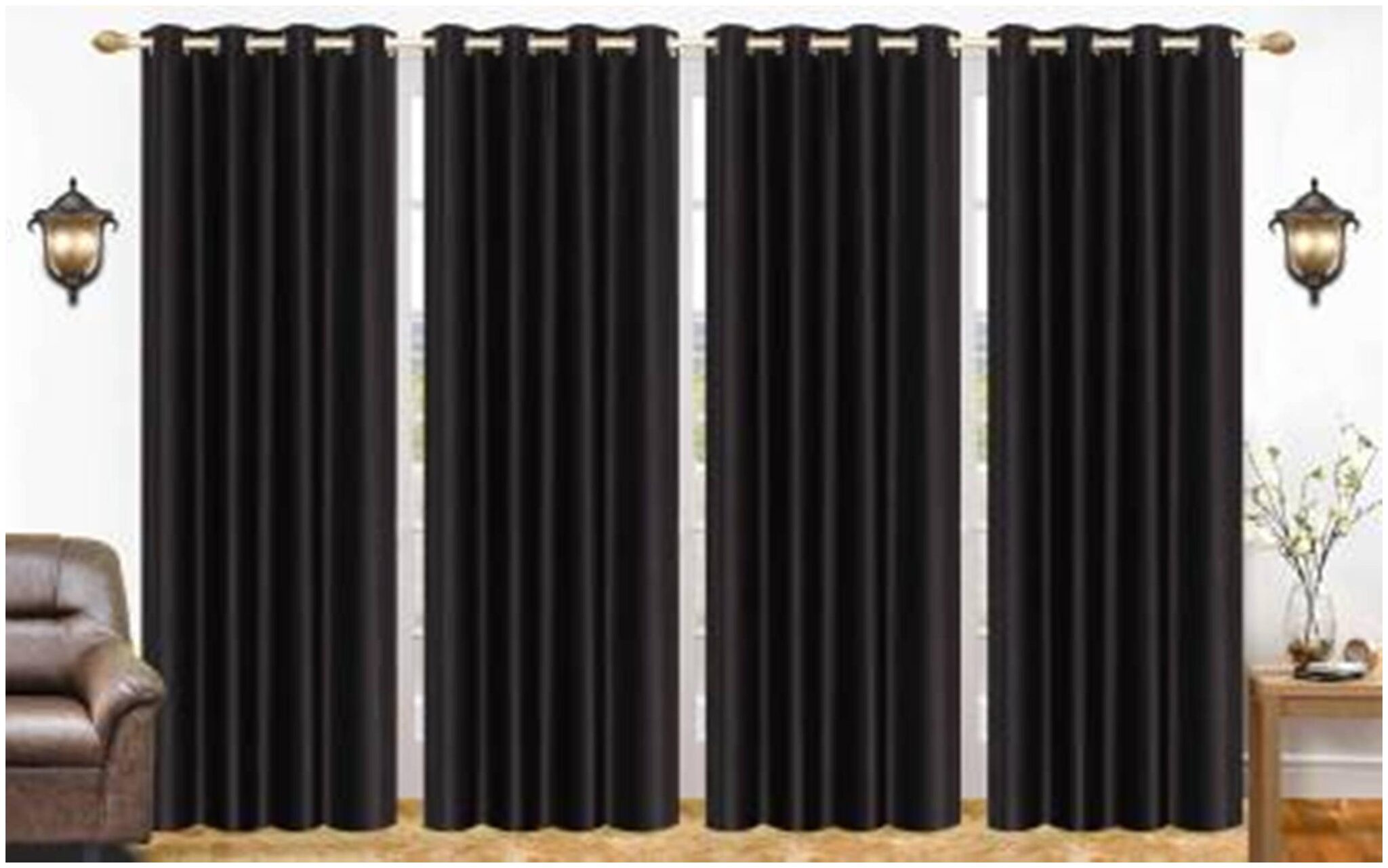 JARS Collections Polyester Door Blackout Black Regular Curtain ( Eyelet Closure Solid )
JARS Collections Polyester Door Blackout Black Regular Curtain ( Eyelet Closure Solid )