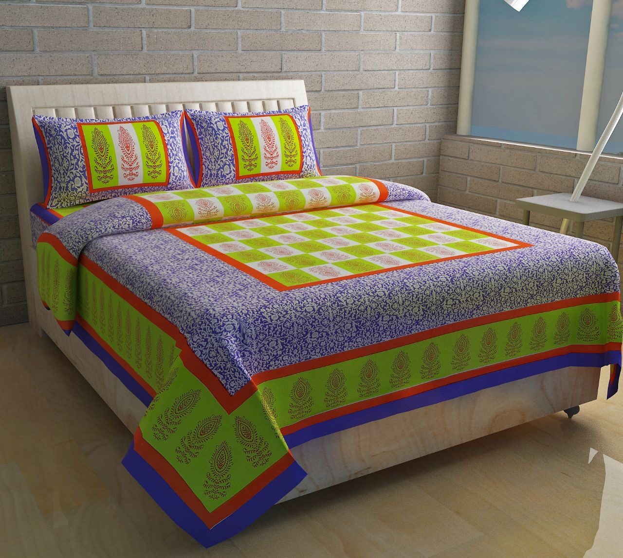 JARS Collections Cotton Printed Double Size Bedsheet 160 TC ( 1 Bedsheet With 2 Pillow Covers Multi )
JARS Collections Cotton Printed Double Size Bedsheet 160 TC ( 1 Bedsheet With 2 Pillow Covers Multi )