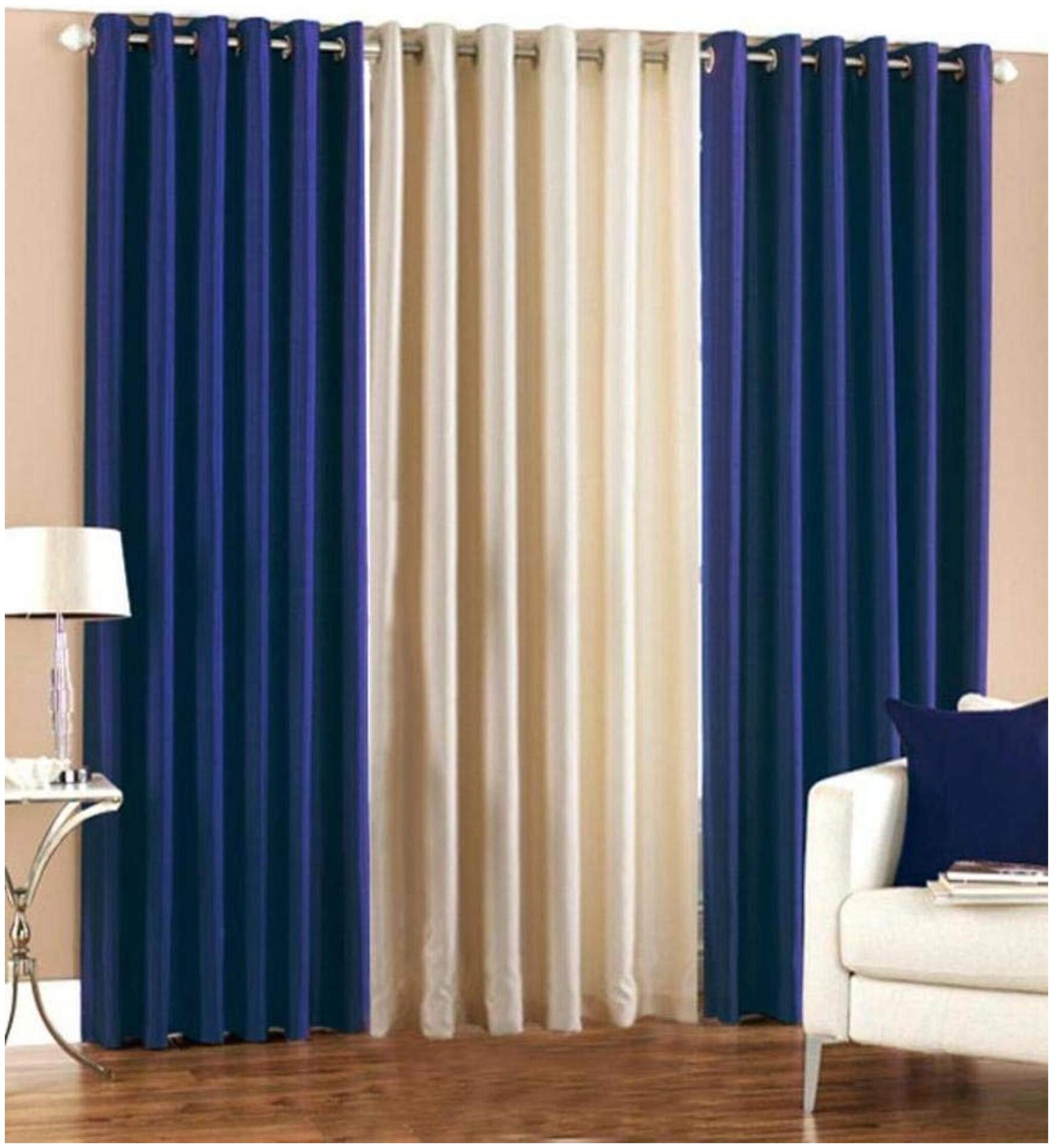 JARS Collections Polyester Door Blackout Blue Cream Regular Curtain ( Eyelet Closure Solid )
JARS Collections Polyester Door Blackout Blue Cream Regular Curtain ( Eyelet Closure Solid )