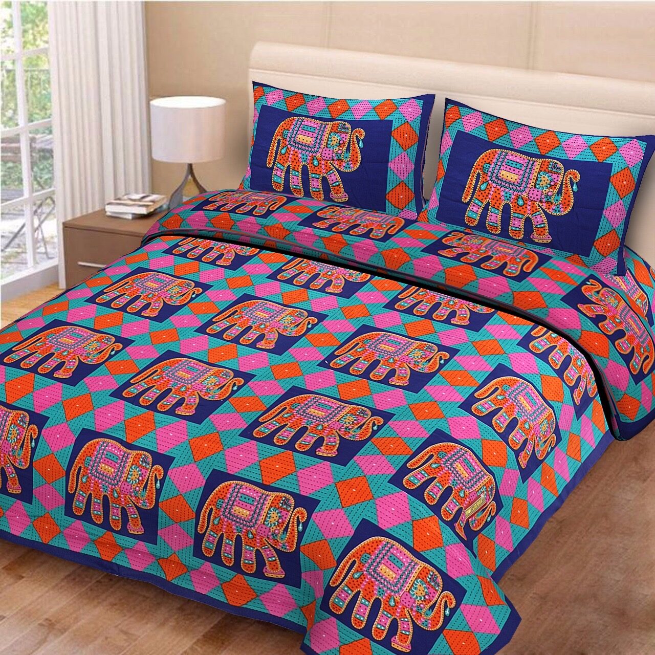 JBG Home Store Cotton Printed Double Size Bedsheet 160 TC ( 1 Bedsheet With 2 Pillow Covers Multi )
JBG Home Store Cotton Printed Double Size Bedsheet 160 TC ( 1 Bedsheet With 2 Pillow Covers Multi )