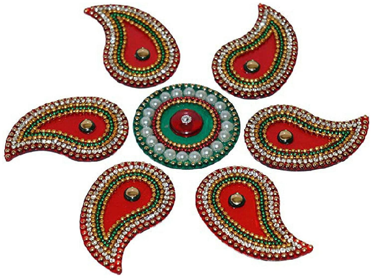 JBG Home Store Handcrafted Decorative Diwali Rangoli Set(Reusable) (10 inches) Multicolor 7 Piece Set
JBG Home Store Handcrafted Decorative Diwali Rangoli Set(Reusable) (10 inches) Multicolor 7 Piece Set