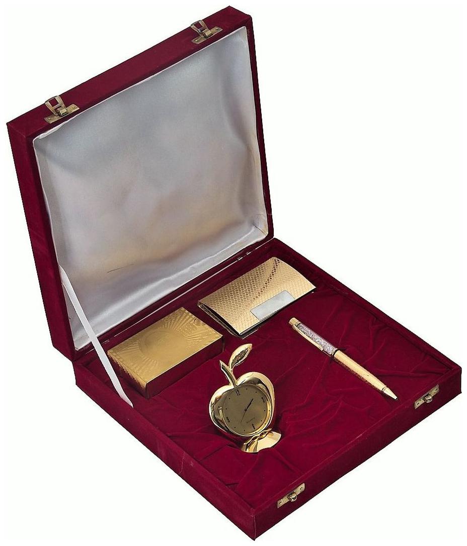 JEWEL FUEL 24K Gold Playing Card Gold Plated Pen Gold Plated Visiting Card Holder And Apple Table Clock Gift Set
JEWEL FUEL 24K Gold Playing Card Gold Plated Pen Gold Plated Visiting Card Holder And Apple Table Clock Gift Set