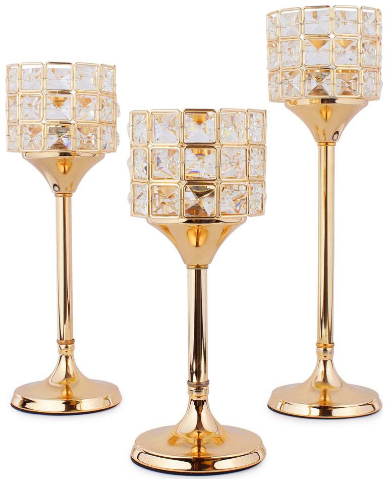 Jewel Fuel Metal Golden Candle