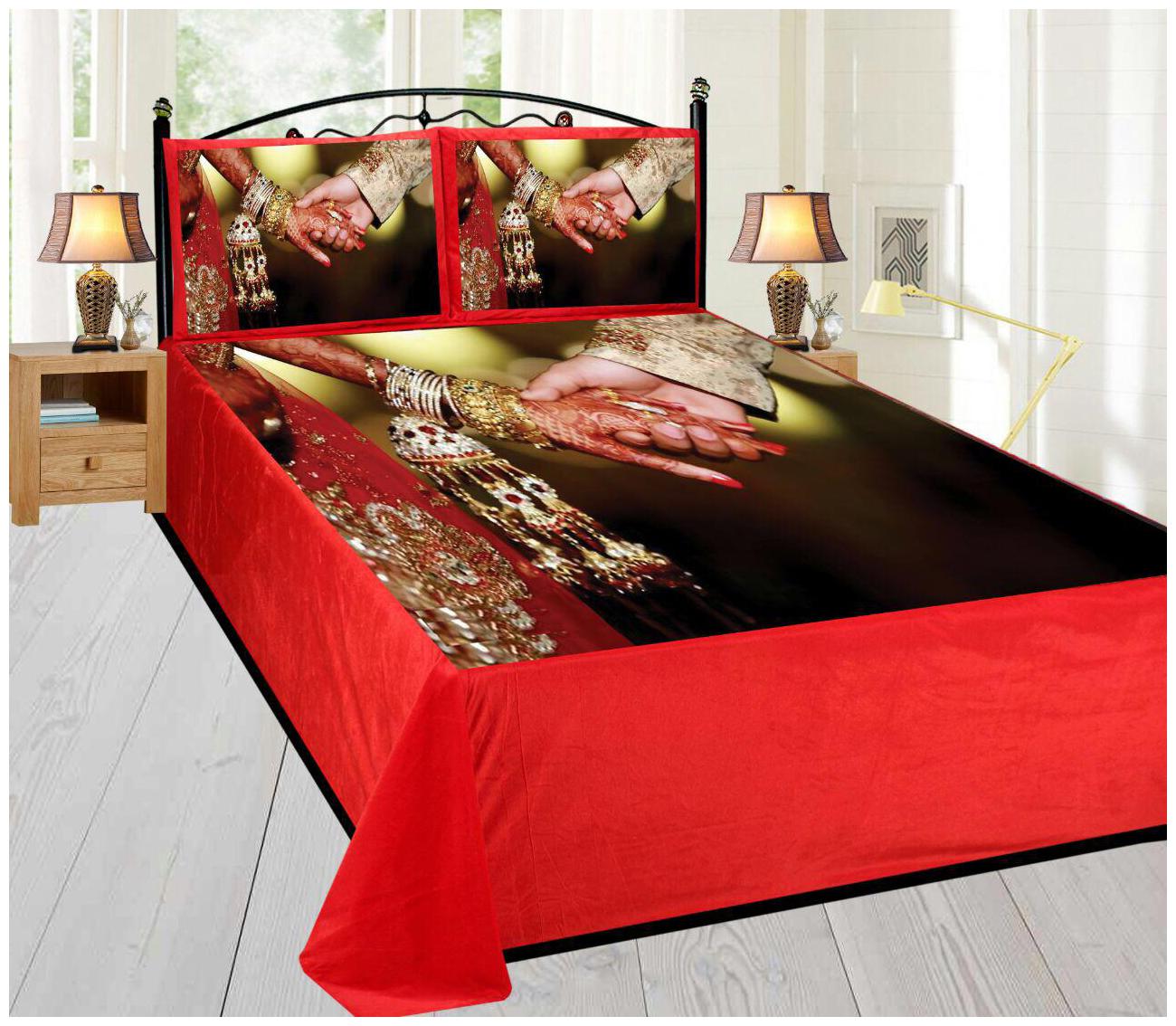 JMT Velvet Printed Double Size Bedsheet 180 TC ( 1 Bedsheet With 2 Pillow Covers Multi )
JMT Velvet Printed Double Size Bedsheet 180 TC ( 1 Bedsheet With 2 Pillow Covers Multi )