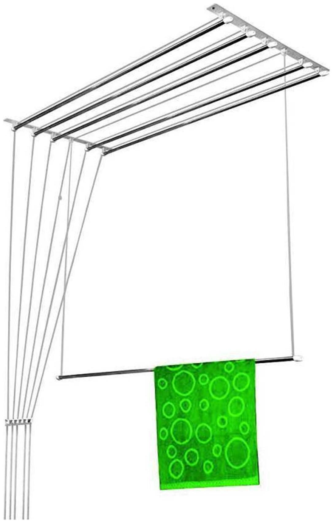 Kaarq Stainless Steel Rust Proof Ceiling Clothes Hanger Rack Roof Mount Cloth Dryer With Individual Drop down Railers (5 ft - 6 Pipes)
Kaarq Stainless Steel Rust Proof Ceiling Clothes Hanger Rack Roof Mount Cloth Dryer With Individual Drop down Railers (5 ft - 6 Pipes)