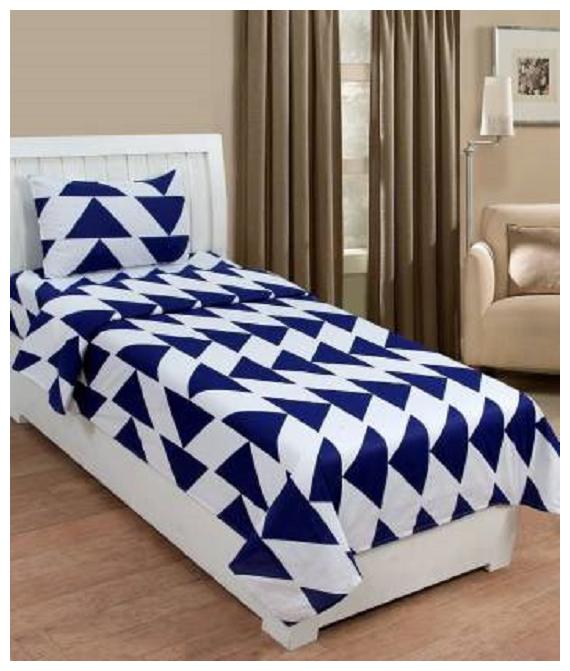 KIHOME Microfiber Printed Single Size Bedsheet 144 TC ( 1 Bedsheet With 1 Pillow Covers Blue )
KIHOME Microfiber Printed Single Size Bedsheet 144 TC ( 1 Bedsheet With 1 Pillow Covers Blue )