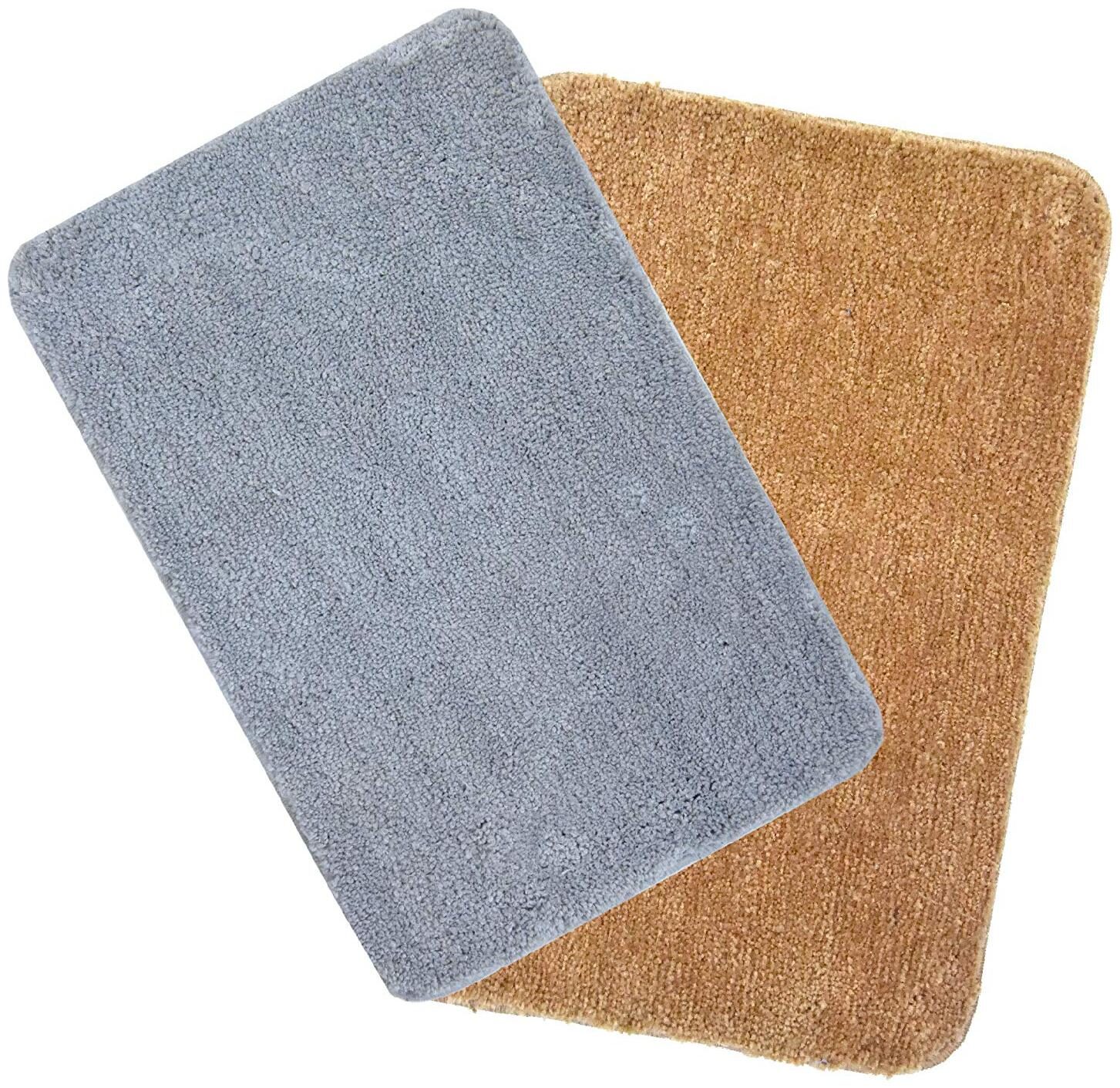 Kridhay Natura Life Micro Medium Shag Bathmat 100 Machine Washable and Super Soft bathmat (40X60 cms Set of 2 pcs Brown Grey) 
Kridhay Natura Life Micro Medium Shag Bathmat 100 Machine Washable and Super Soft bathmat (40X60 cms Set of 2 pcs Brown Grey)
