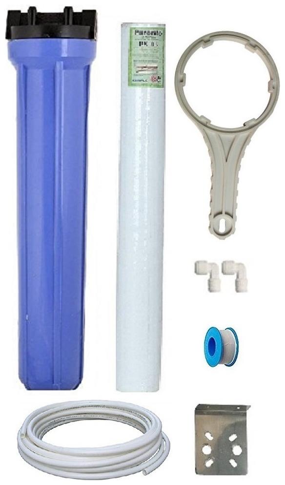 KRPLUS 20 Inch Pre-Filter Slim Housing with 20x2 5 PP Spun Filter SS Hanging Plate Spanner 3 Meter 3 8 RO Pipe 3 8 Elbow Connector Teflon Tape for Commercial Water Purifier
KRPLUS 20 Inch Pre-Filter Slim Housing with 20x2 5 PP Spun Filter SS Hanging Plate Spanner 3 Meter 3 8 RO Pipe 3 8 Elbow Connector Teflon Tape for Commercial Water Purifier