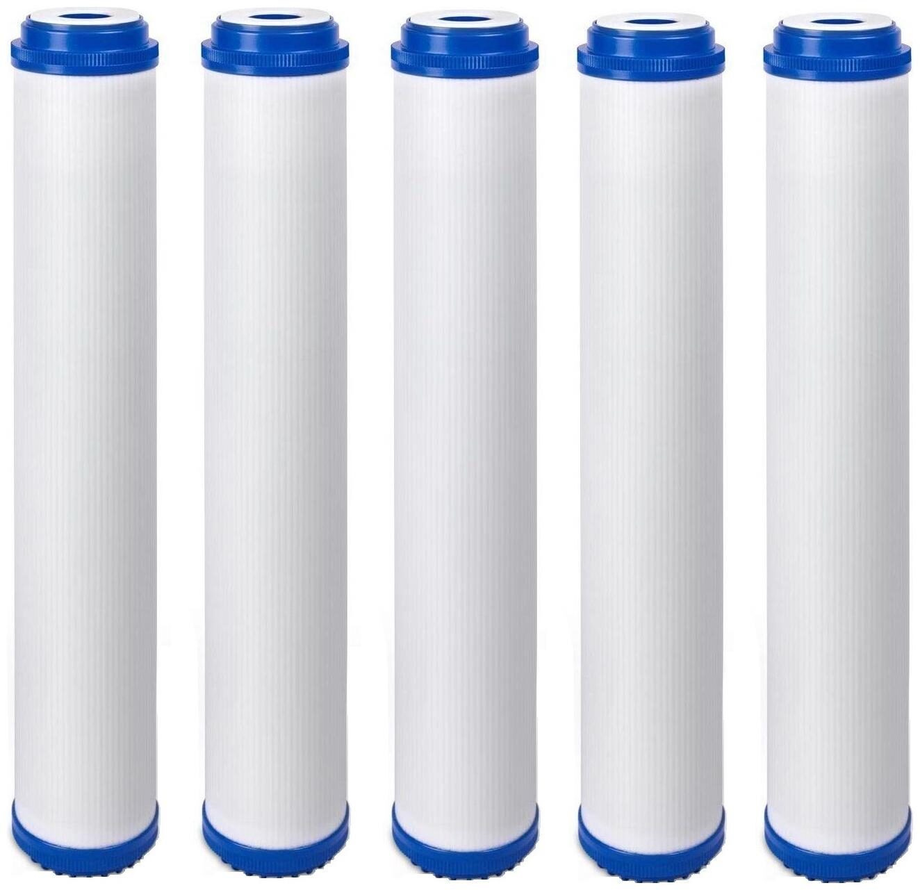 KRPLUS 20x2 5 Inch Granular Activated Carbon Filter Cartridge 10 Micron (Pack of 5)
KRPLUS 20x2 5 Inch Granular Activated Carbon Filter Cartridge 10 Micron (Pack of 5)