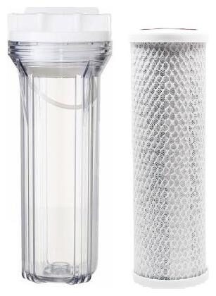 KRPLUS Crystal Pre Filter Housing With Activated Carbon Block Filter For Domestic Water Purifier 10 Inch Clear Transparent 1 4 Inch Inlet (Set of 2)
KRPLUS Crystal Pre Filter Housing With Activated Carbon Block Filter For Domestic Water Purifier 10 Inch Clear Transparent 1 4 Inch Inlet (Set of 2)