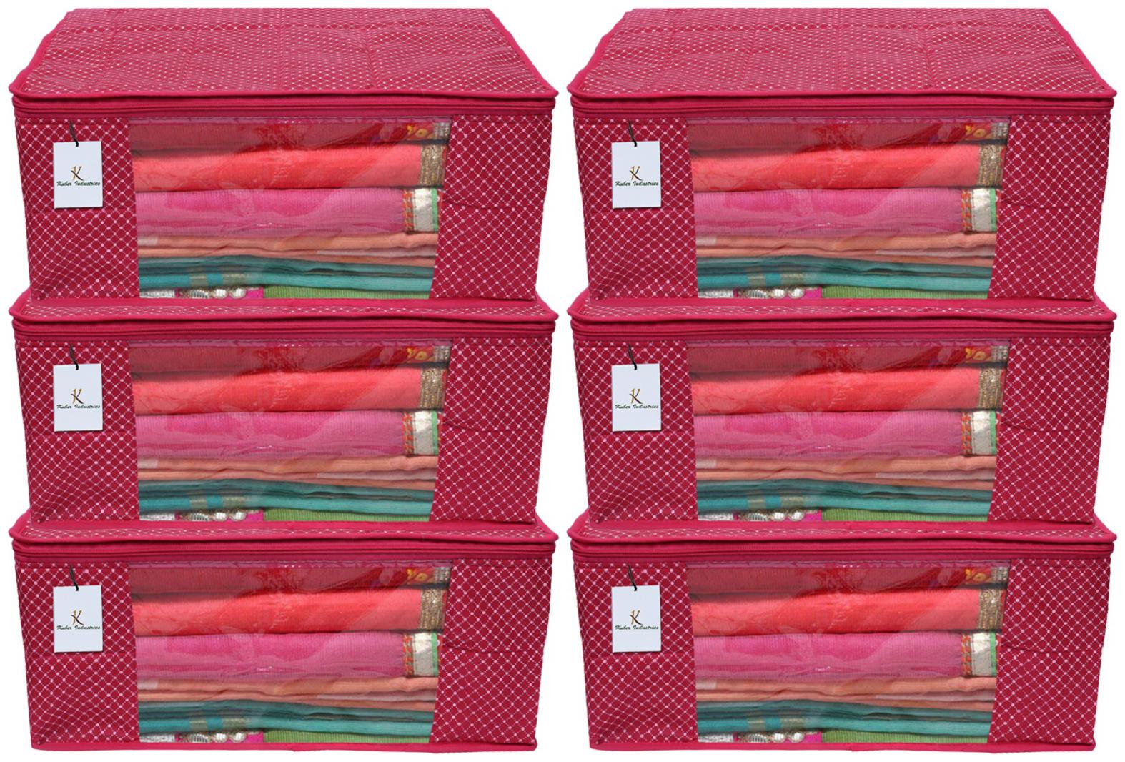 Kuber Industries Polka Dots 6 Piece Cotton 3 Layered Quilted Saree Cover Rani Color- CTHH22332
Kuber Industries Polka Dots 6 Piece Cotton 3 Layered Quilted Saree Cover Rani Color- CTHH22332