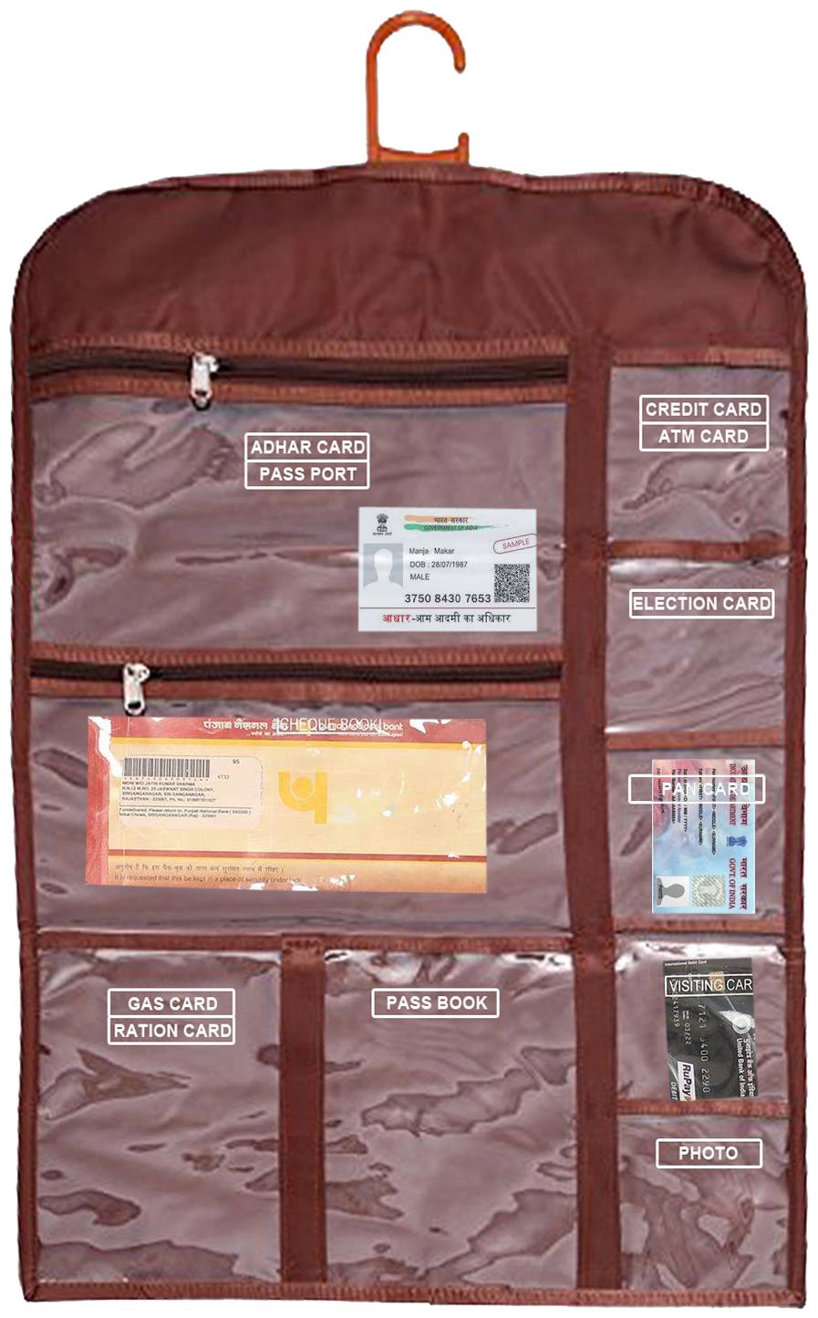 Kuber Industries Multi Utility Wall Hanging For Document Organizer Passport Aadhar Voter Id Document Holder (Brown) - CTHH14743
Kuber Industries Multi Utility Wall Hanging For Document Organizer Passport Aadhar Voter Id Document Holder (Brown) - CTHH14743