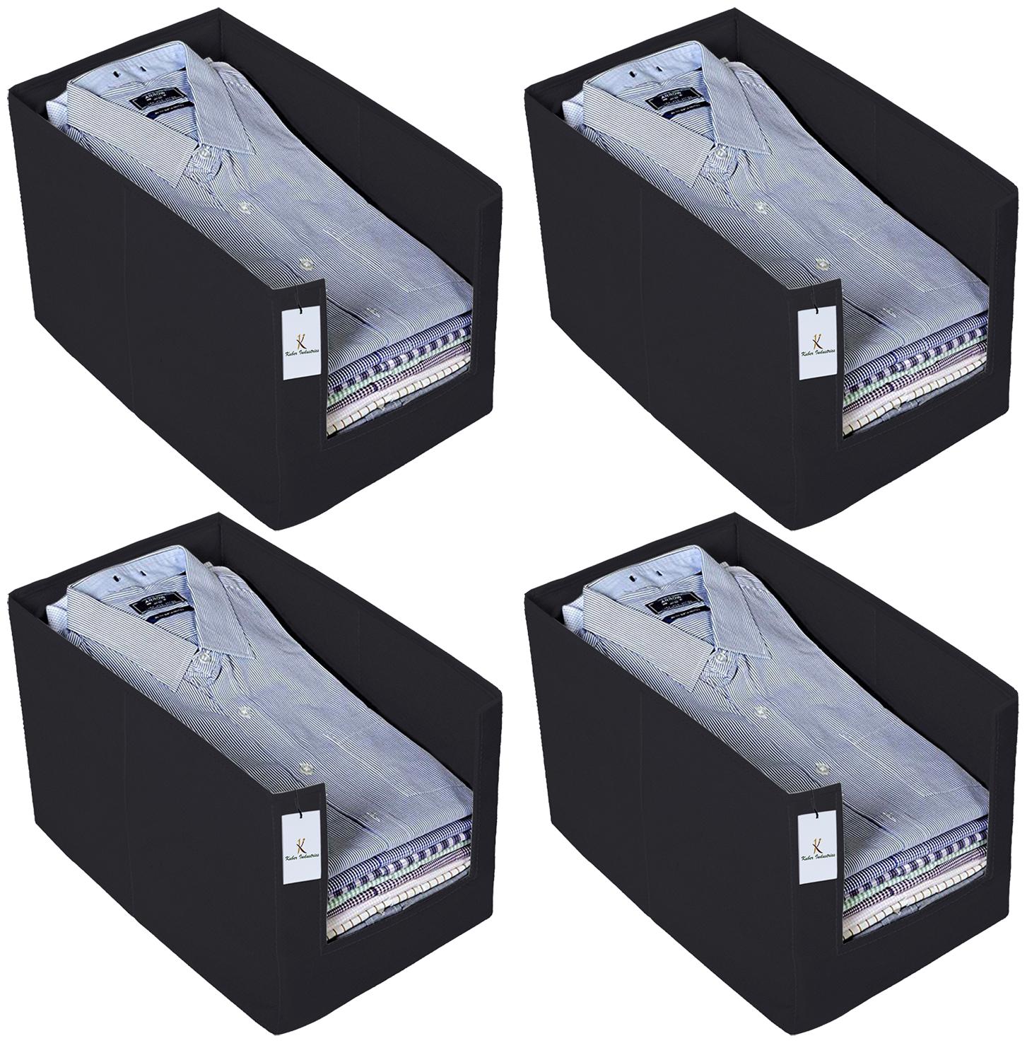 Kuber Industries 4 Piece Non Woven Shirt Stacker Wardrobe Organizer Set Black-CTLTC31833 CTHH22541
Kuber Industries 4 Piece Non Woven Shirt Stacker Wardrobe Organizer Set Black-CTLTC31833 CTHH22541