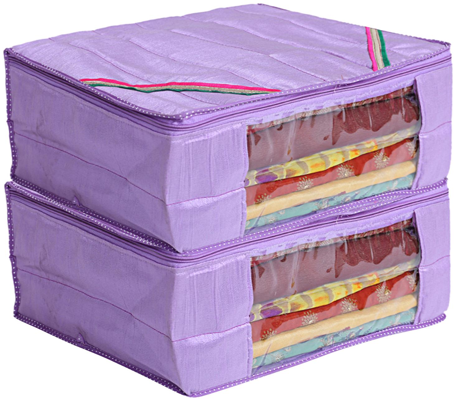 Kuber Industries 2 pcs Raw Silk Saree Cover Wardrobe Organizer (Purple)- CTHH19204
Kuber Industries 2 pcs Raw Silk Saree Cover Wardrobe Organizer (Purple)- CTHH19204