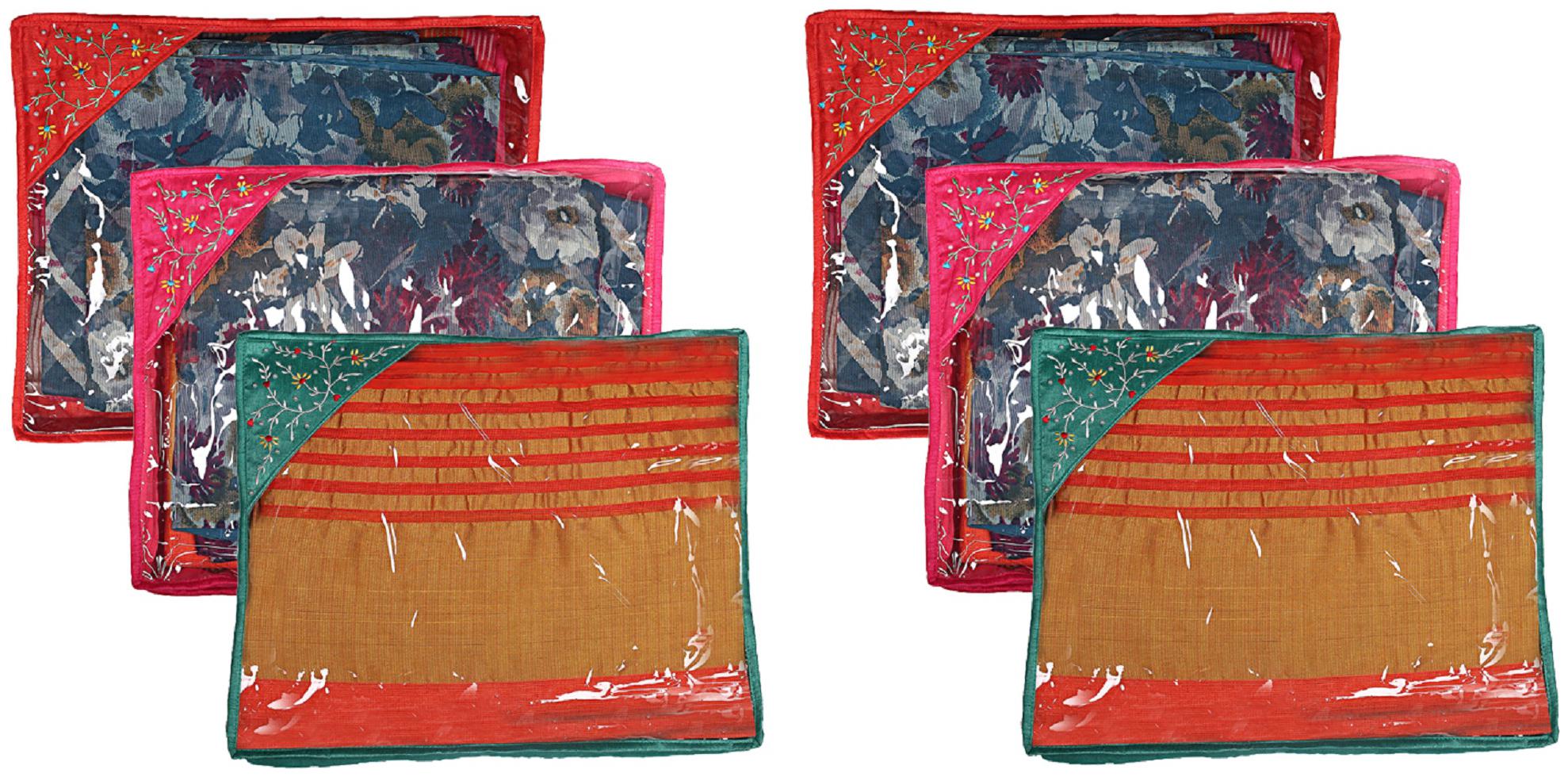 Kuber Industries Silk 6 Pieces Single Packing Saree Cover (Red Green Pink) -CTLTC11077 CTHH12529
Kuber Industries Silk 6 Pieces Single Packing Saree Cover (Red Green Pink) -CTLTC11077 CTHH12529