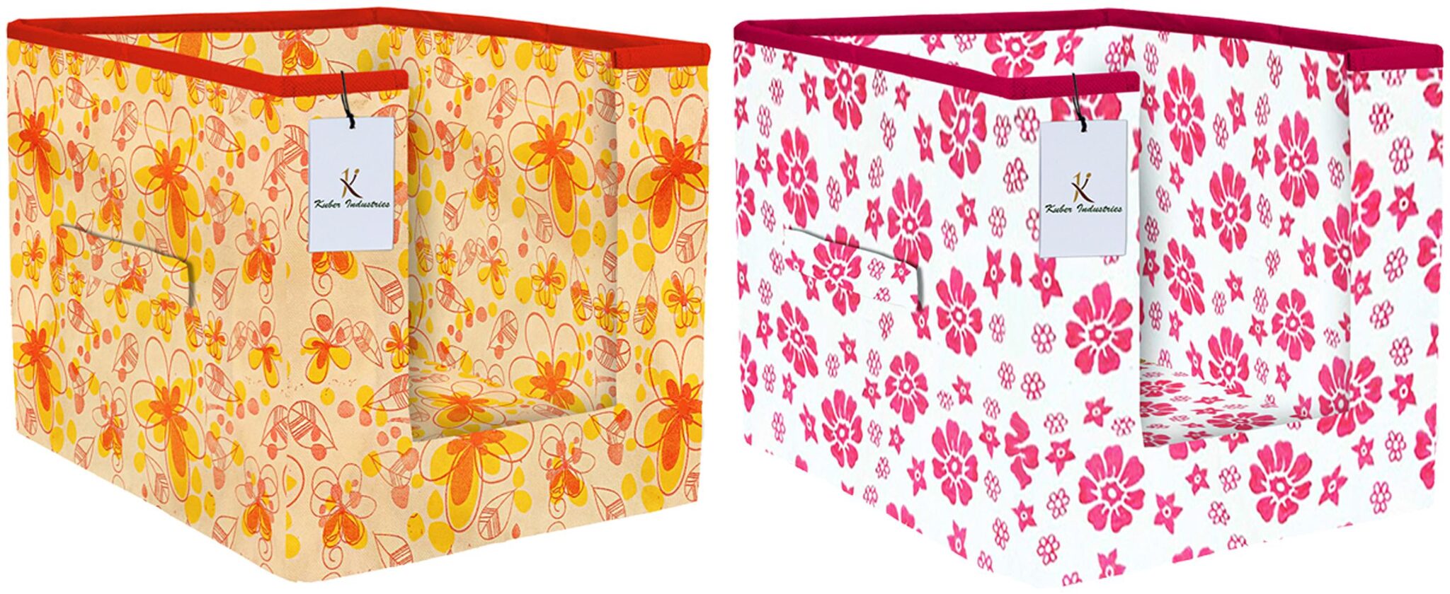 Kuber Industries Flower Printed 2 pc Non Woven Shirt Stacker Wardrobe Organizer Set (Pink Ivory Red) - CTHH16729
Kuber Industries Flower Printed 2 pc Non Woven Shirt Stacker Wardrobe Organizer Set (Pink Ivory Red) - CTHH16729