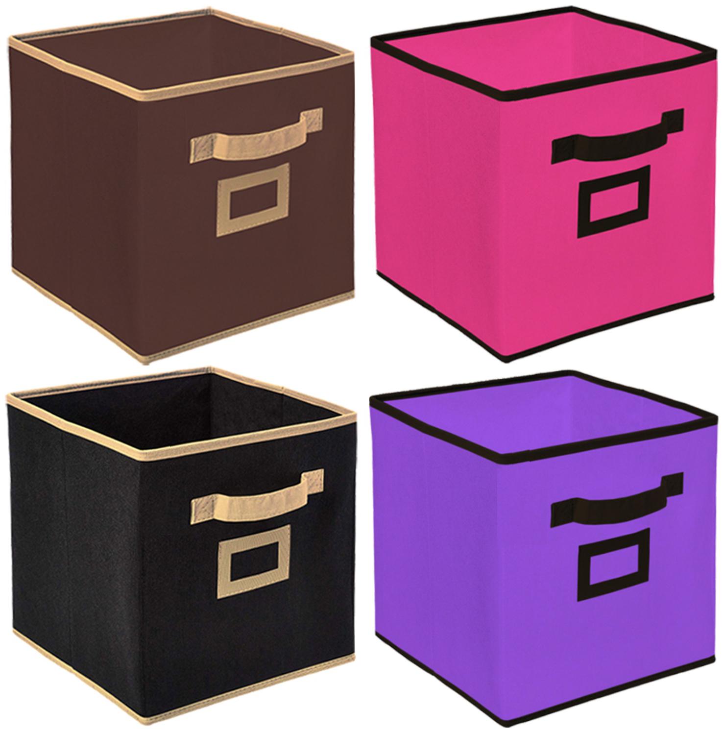 Kuber Industries Non Woven 4 pcs Large Foldable Storage Organiser Cubes Boxes (Black Coffee Pink Purple) - CTHH17000
Kuber Industries Non Woven 4 pcs Large Foldable Storage Organiser Cubes Boxes (Black Coffee Pink Purple) - CTHH17000