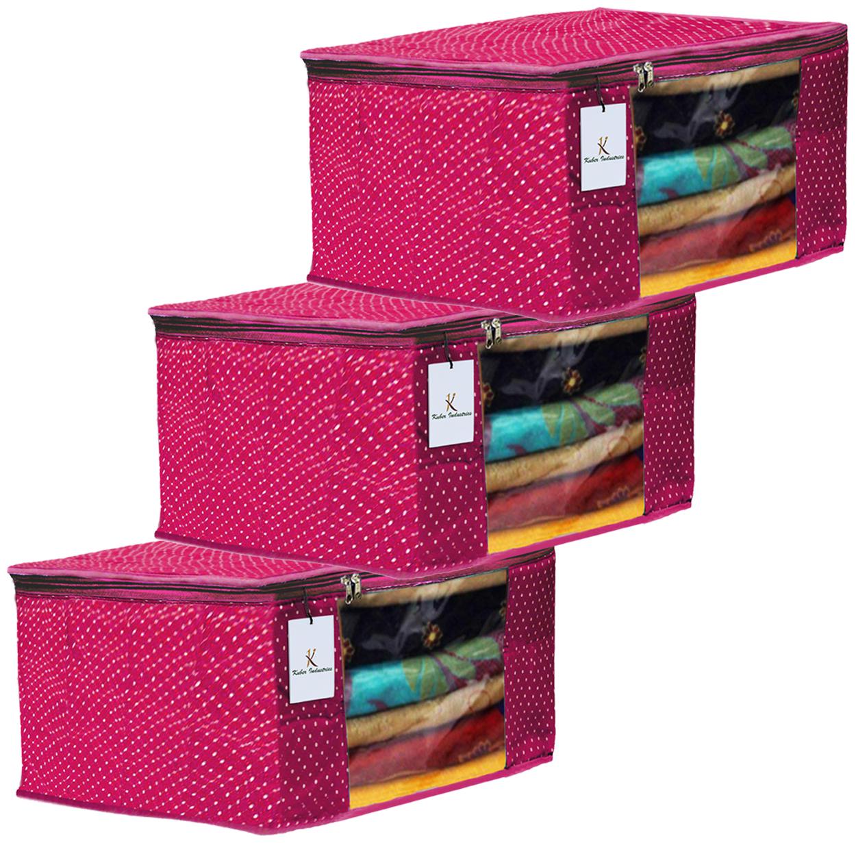 Kuber Industries Polka Dots 3 pcs Cotton 3 Layered Quilted Saree Cover (Rani) - CTHH14783
Kuber Industries Polka Dots 3 pcs Cotton 3 Layered Quilted Saree Cover (Rani) - CTHH14783