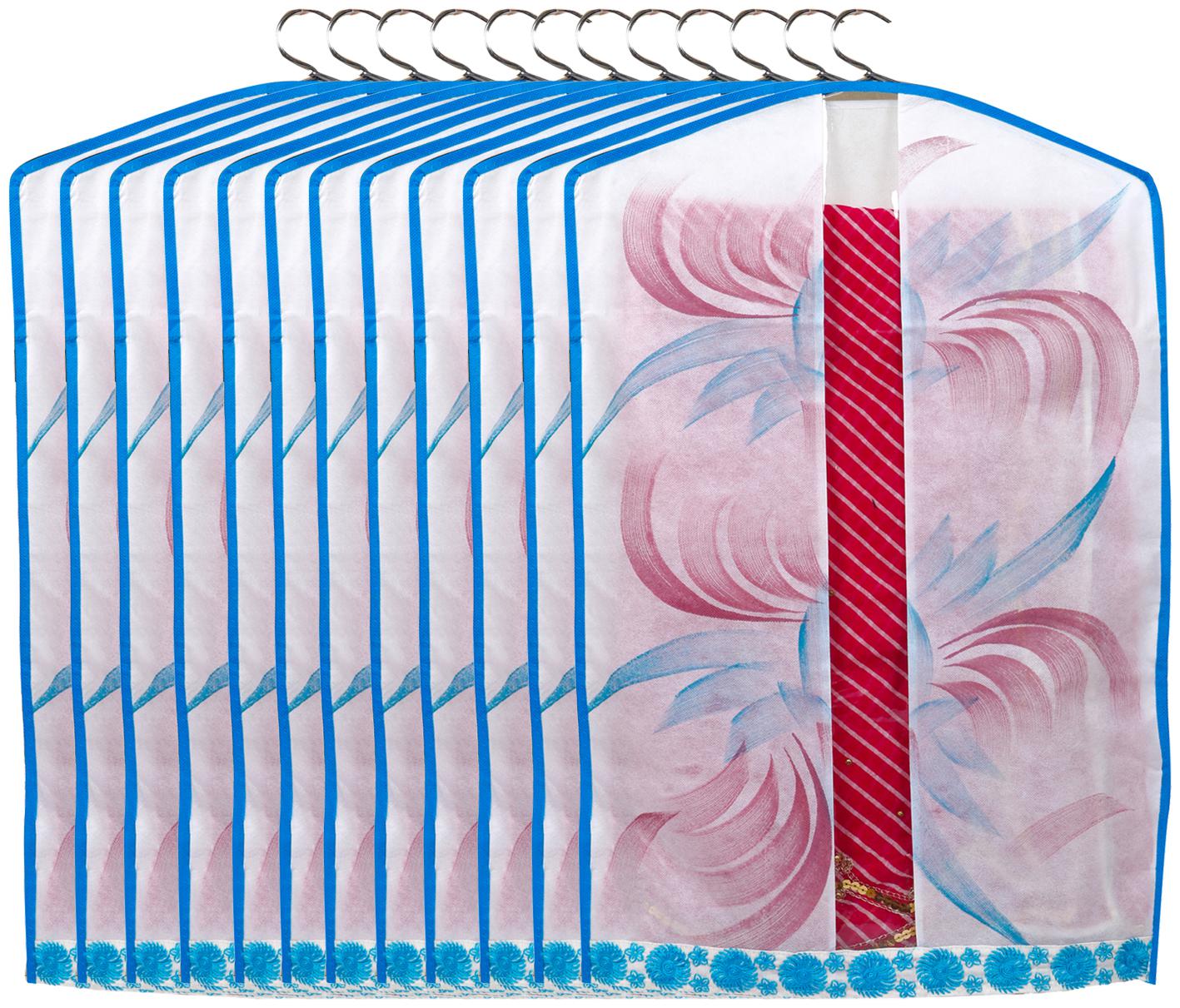 Kuber Industries Printed 12 Piece Non Woven Hanging Embroidered Saree Cover Wardrobe Organiser (Blue) - CTHH13715
Kuber Industries Printed 12 Piece Non Woven Hanging Embroidered Saree Cover Wardrobe Organiser (Blue) - CTHH13715
