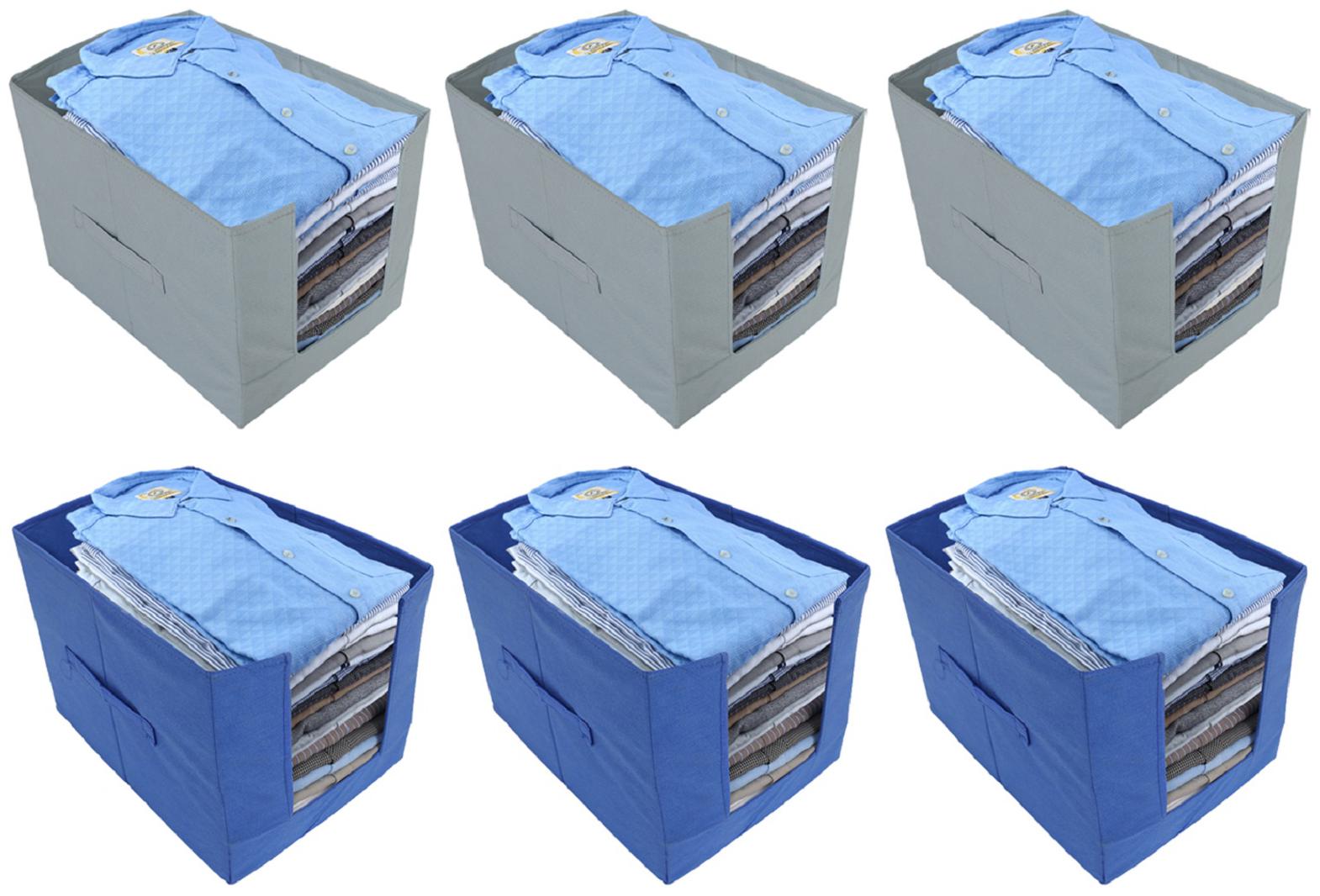 Kuber Industries Non-Woven 6 pcs Shirt Stacker Wardrobe Organizer (Grey Blue) CTHH11819
Kuber Industries Non-Woven 6 pcs Shirt Stacker Wardrobe Organizer (Grey Blue) CTHH11819