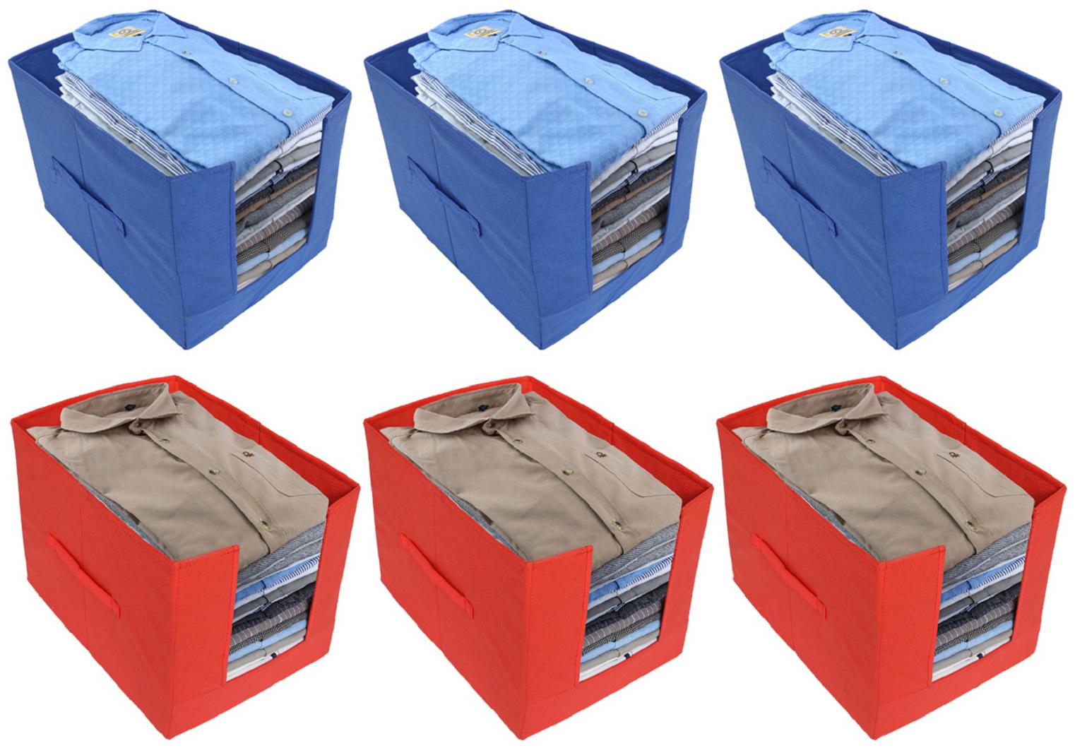 Kuber Industries Non-Woven 6 pcs Shirt Stacker Wardrobe Organizer (Red Blue) CTHH11822
Kuber Industries Non-Woven 6 pcs Shirt Stacker Wardrobe Organizer (Red Blue) CTHH11822