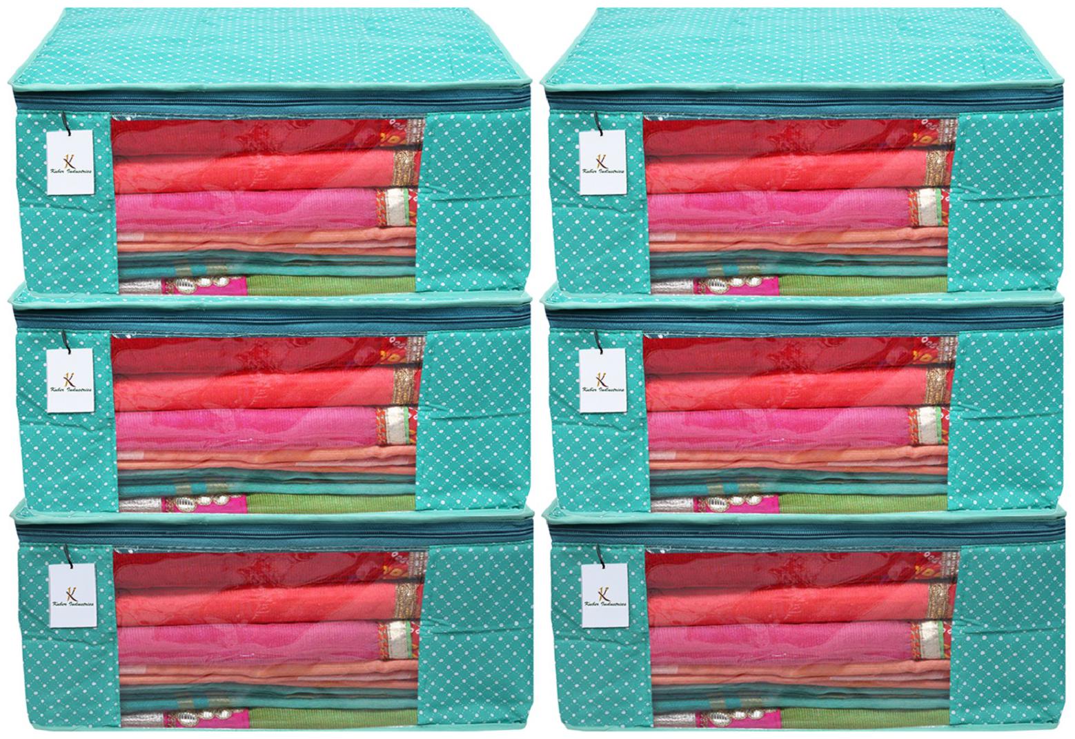 Kuber Industries Polka Dots 6 Piece Cotton 3 Layered Quilted Saree Cover Green- CTHH12874
Kuber Industries Polka Dots 6 Piece Cotton 3 Layered Quilted Saree Cover Green- CTHH12874
