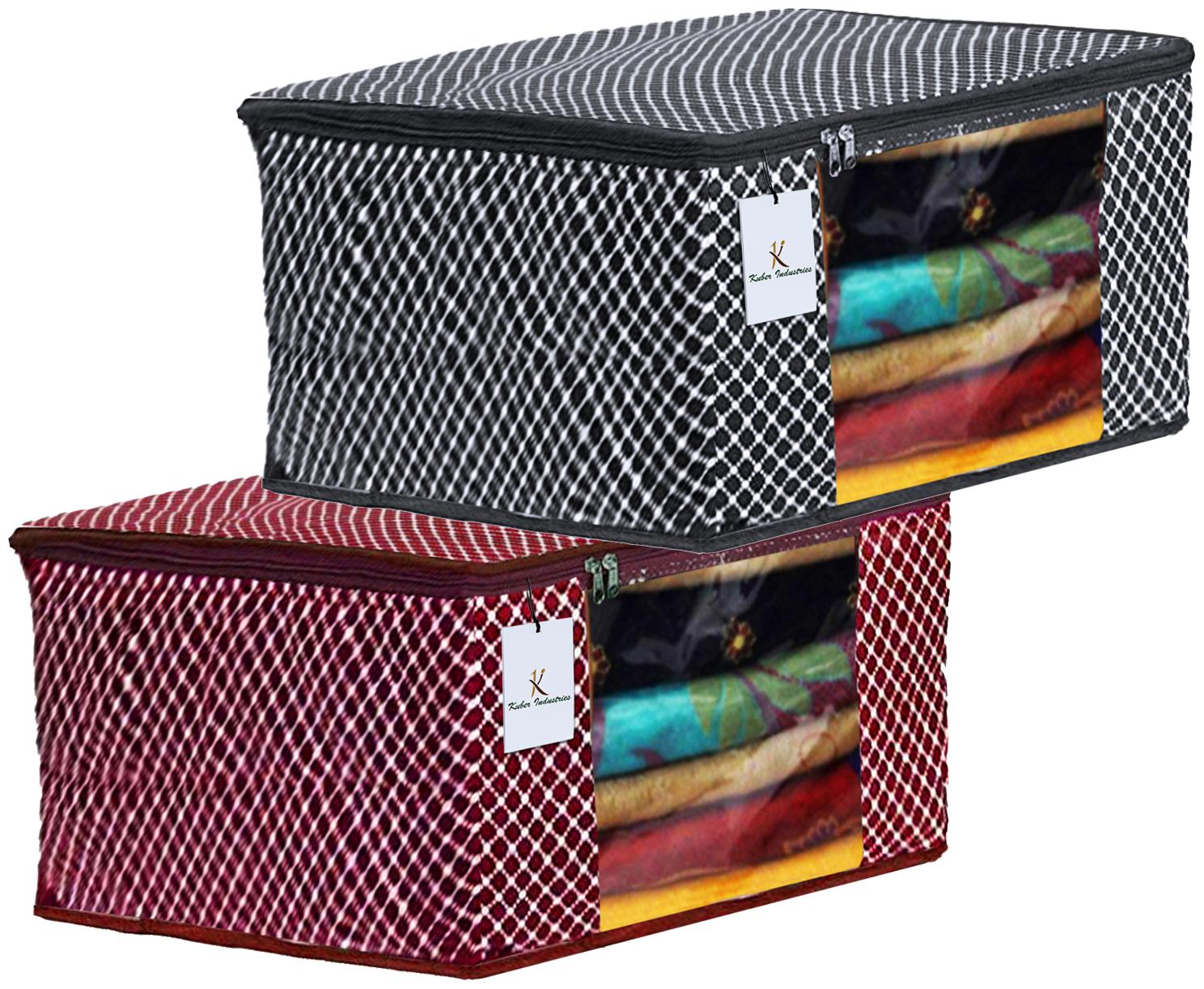 Kuber Industries Polka Dots 2 pcs Cotton 3 Layered Quilted Saree Cover (Maroon Black) - CTHH14883
Kuber Industries Polka Dots 2 pcs Cotton 3 Layered Quilted Saree Cover (Maroon Black) - CTHH14883