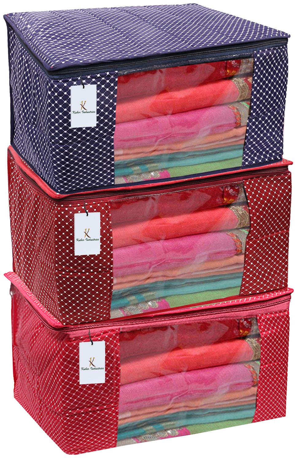 Kuber Industries Cotton 3 Pieces Three Layer Quilted Extra Large Saree Cover (Maroon Blue Pink)- CTHH20096
Kuber Industries Cotton 3 Pieces Three Layer Quilted Extra Large Saree Cover (Maroon Blue Pink)- CTHH20096